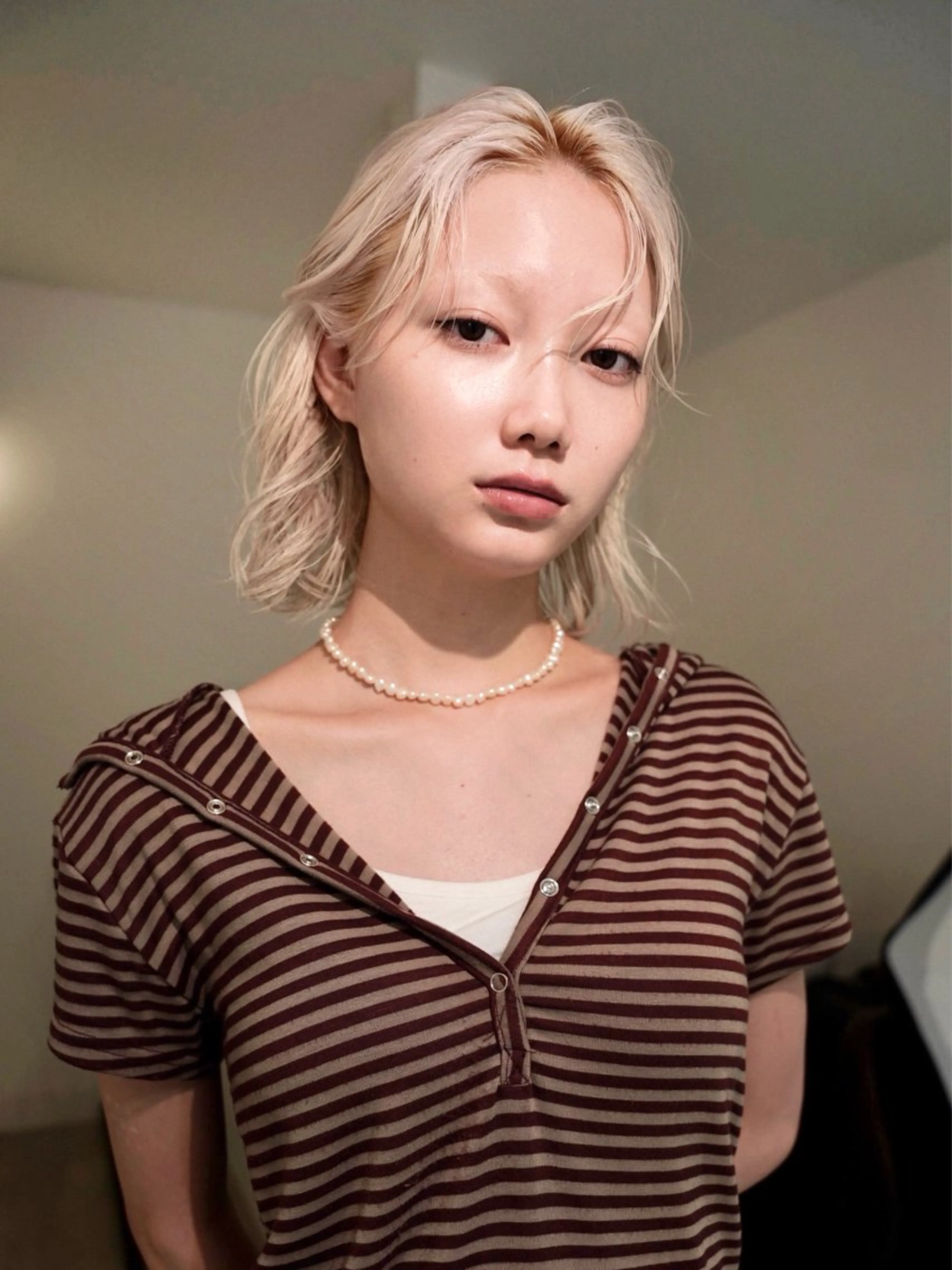 ショート カラー ブロンド ブラウンカラー ホワイトブロンド ボブ カット ヘアカラー トリートメント デザイン/ブリーチ Kaito🐩/栄のヘアスタイル