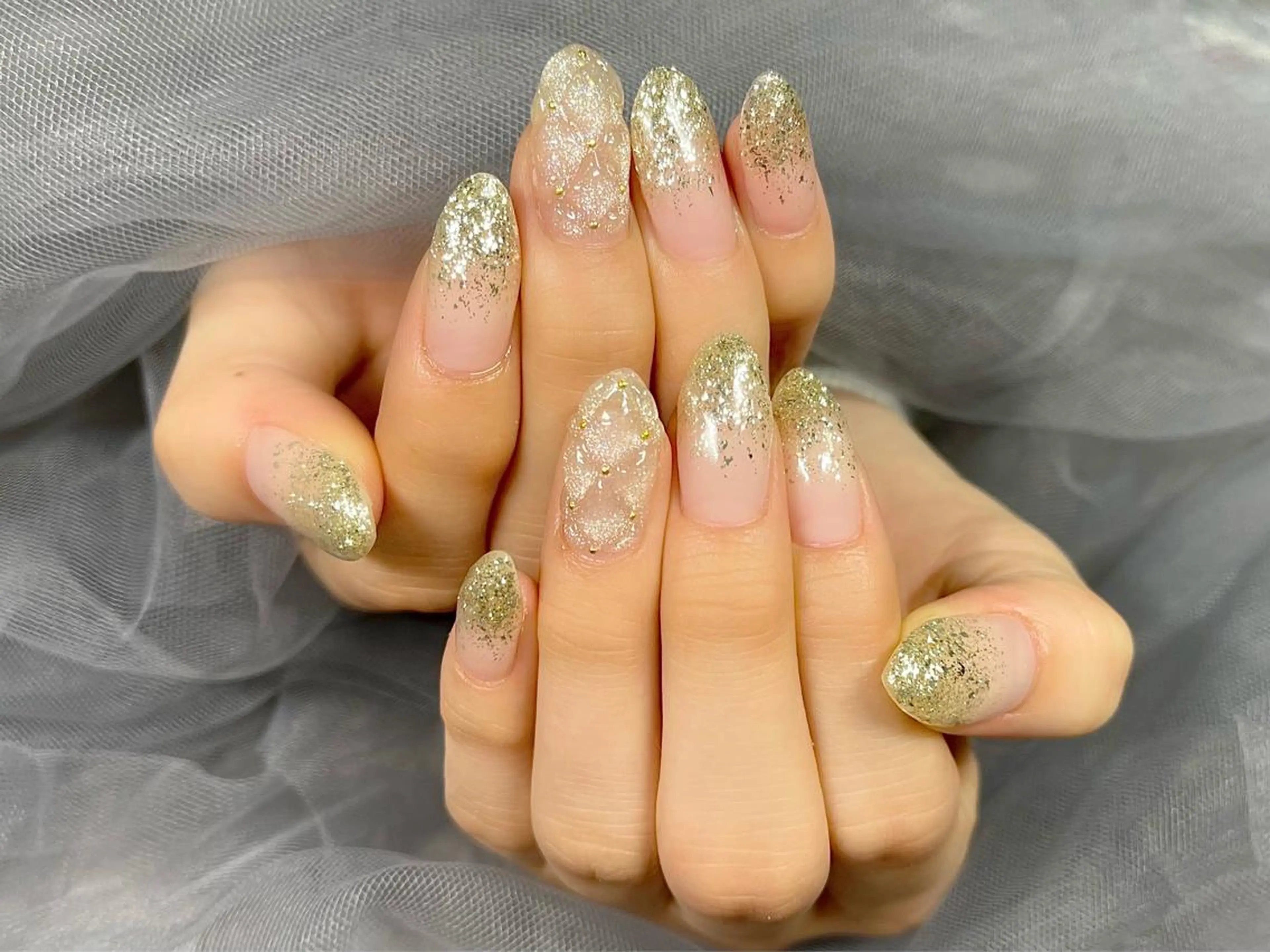 ネイル ラメ(グリッター) ラメグラデーション マグネットネイル ハンドネイル KURELLY所属・Nail Salon KURELLYのネイルデザイン