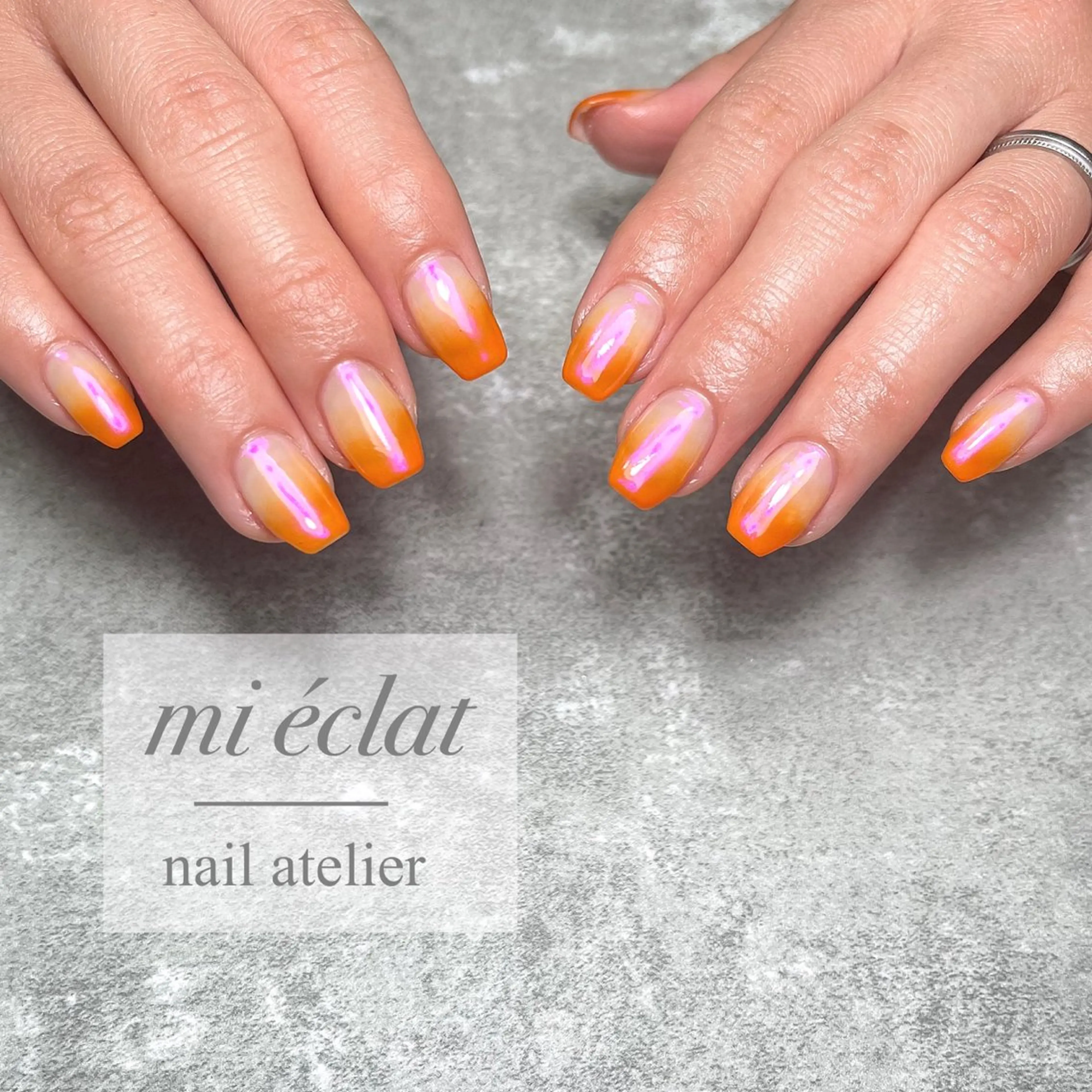ネイル アートネイル グラデーション ニュアンスネイル mi éclat ミ　エクラのネイルデザイン
