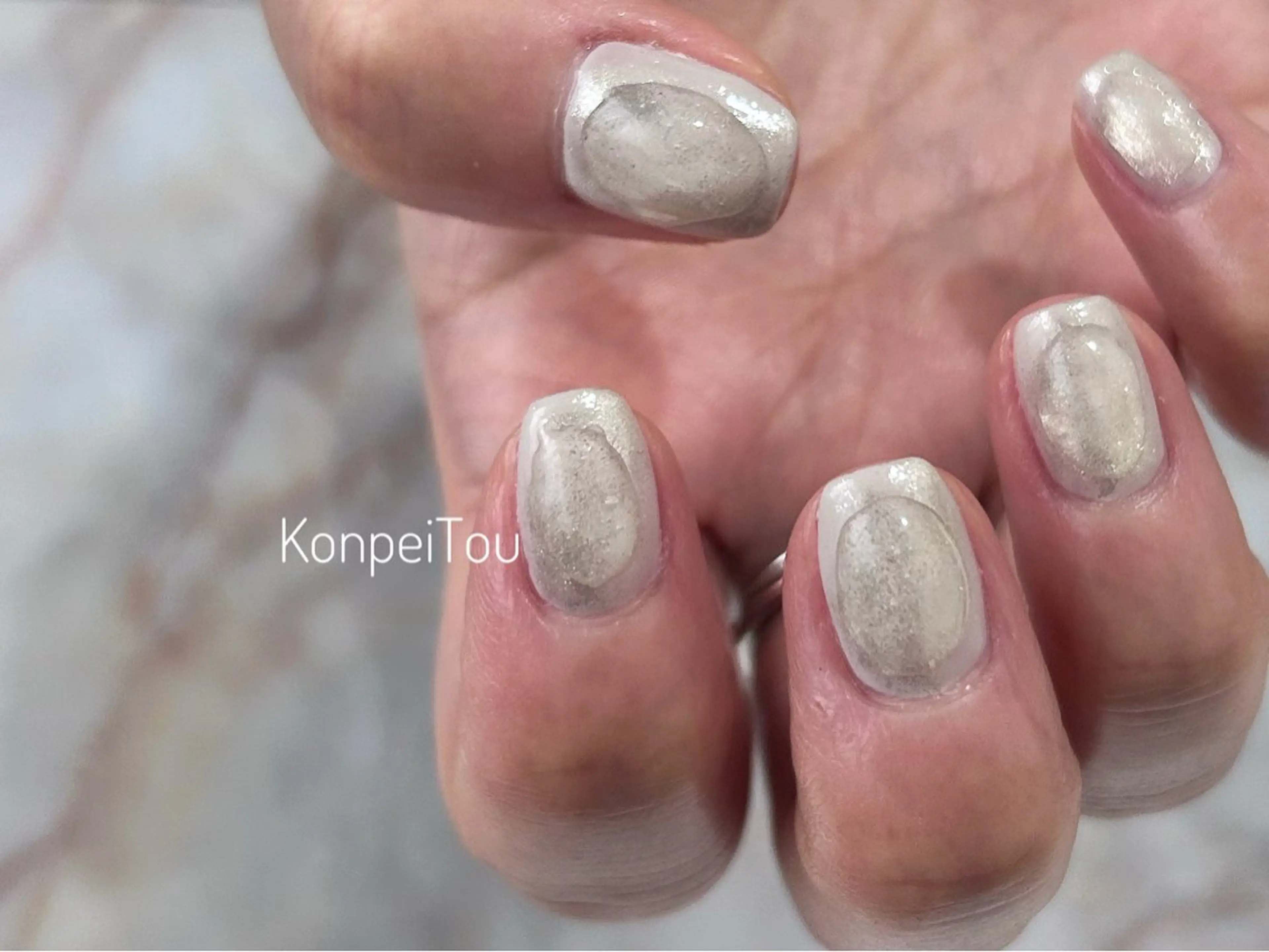 ネイル ニュアンスネイル ハンドネイル おうちのネイルサロン　konpeiTou〜こんぺいとう〜所属・おうちのネイルサロン KonpeiTouのネイルデザイン