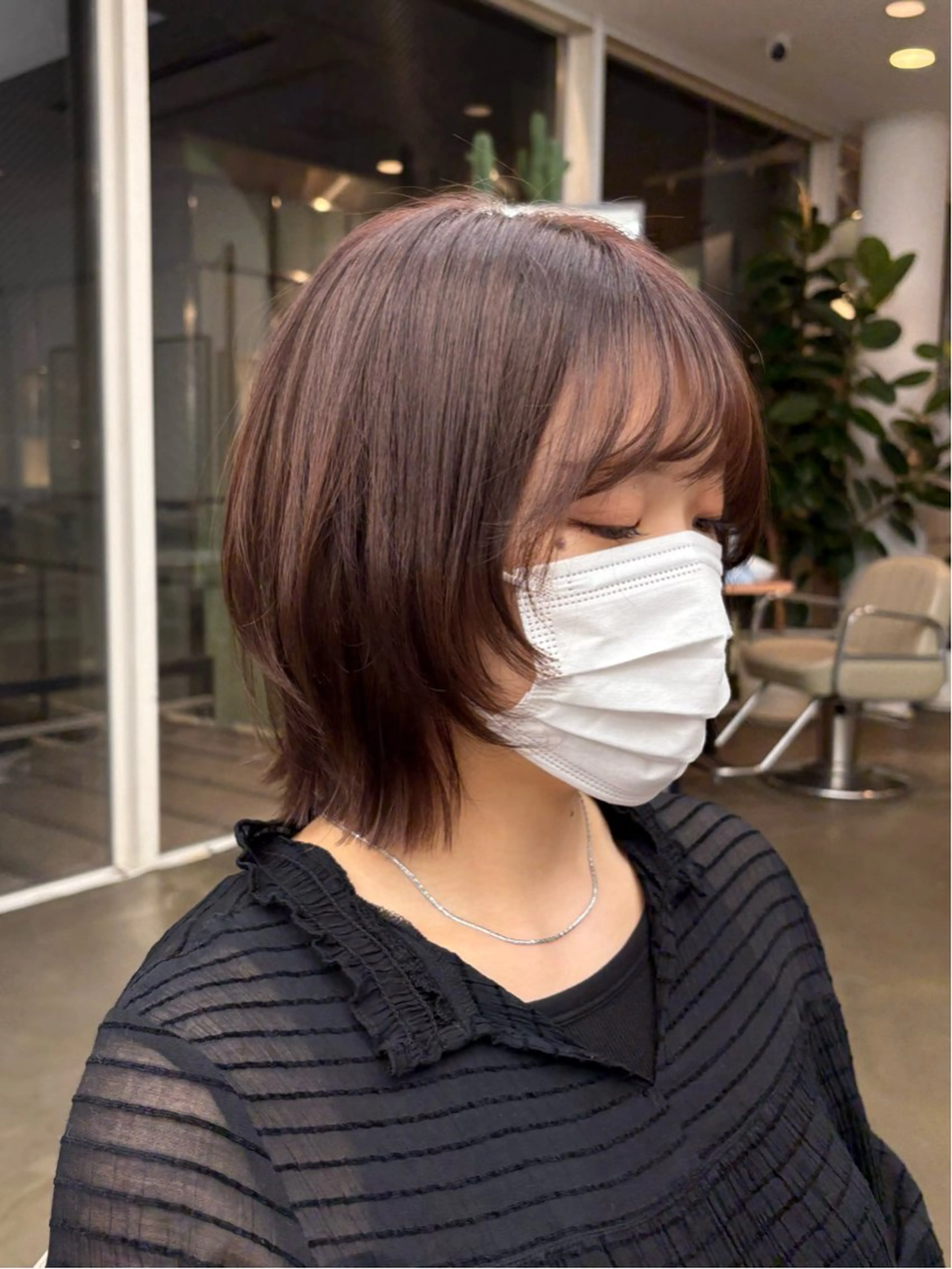 ショート ヘアアレンジ 顔まわりレイヤー 顔周りカット レイヤーカット 外ハネヘア 🌼REINA 🌼韓国ボブ🌼赤坂のヘアスタイル