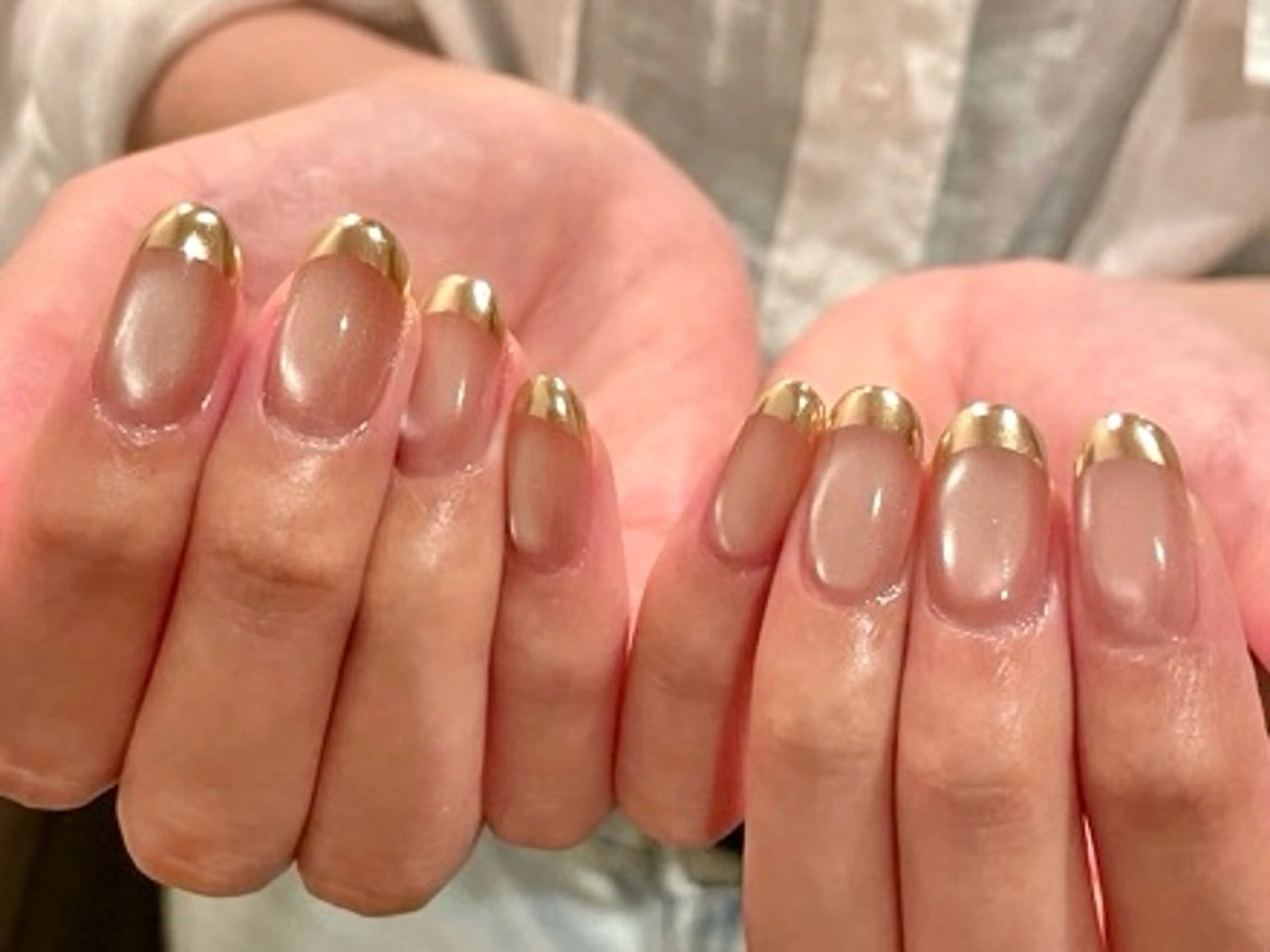 ネイル フレンチネイル ミラーネイル sufu. nail YUKIのネイルデザイン