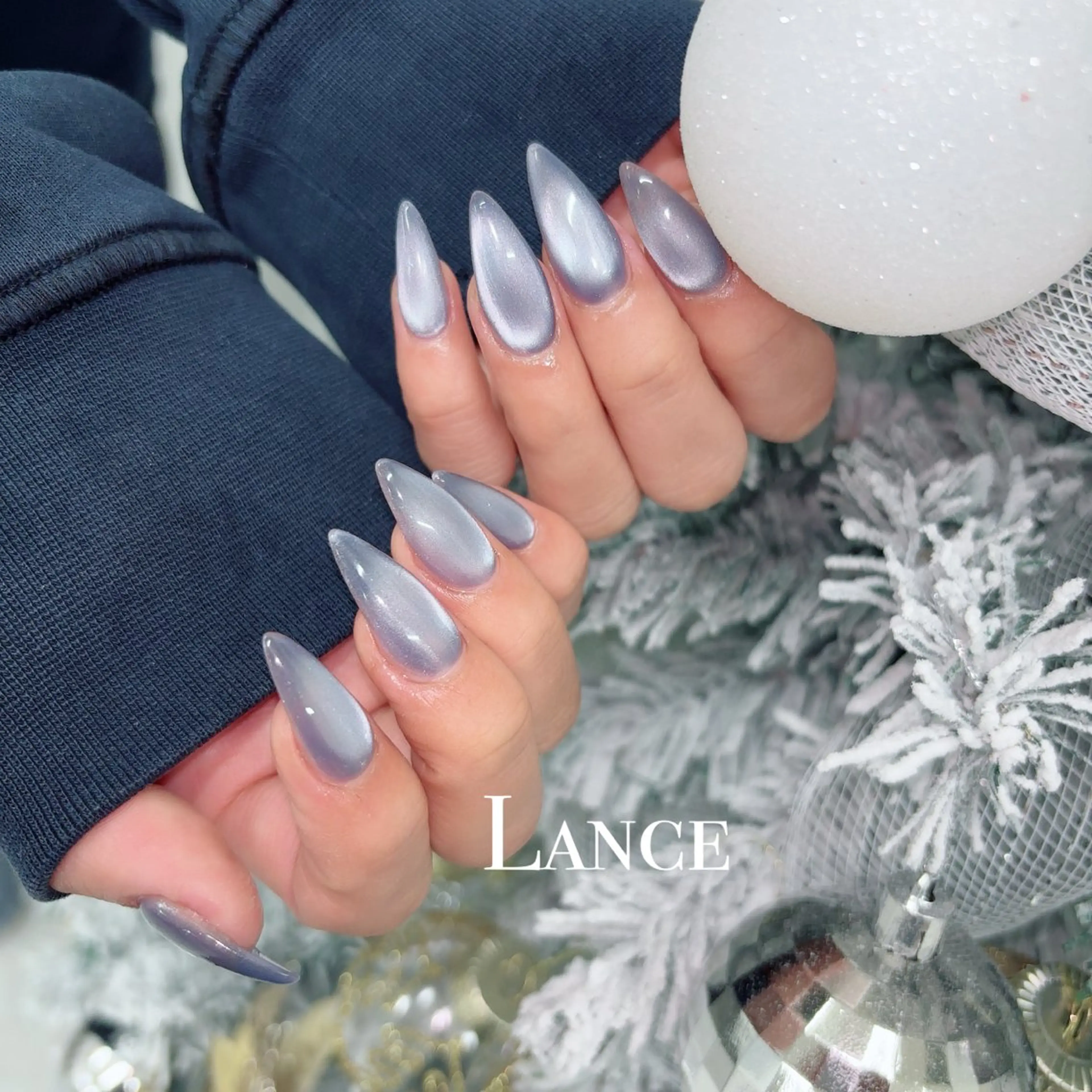 ネイル オーロラネイル フットネイル フレンチネイル ガラスフレンチ 氷ネイル・うるうるネイル ハンドネイル Lance nailのネイルデザイン