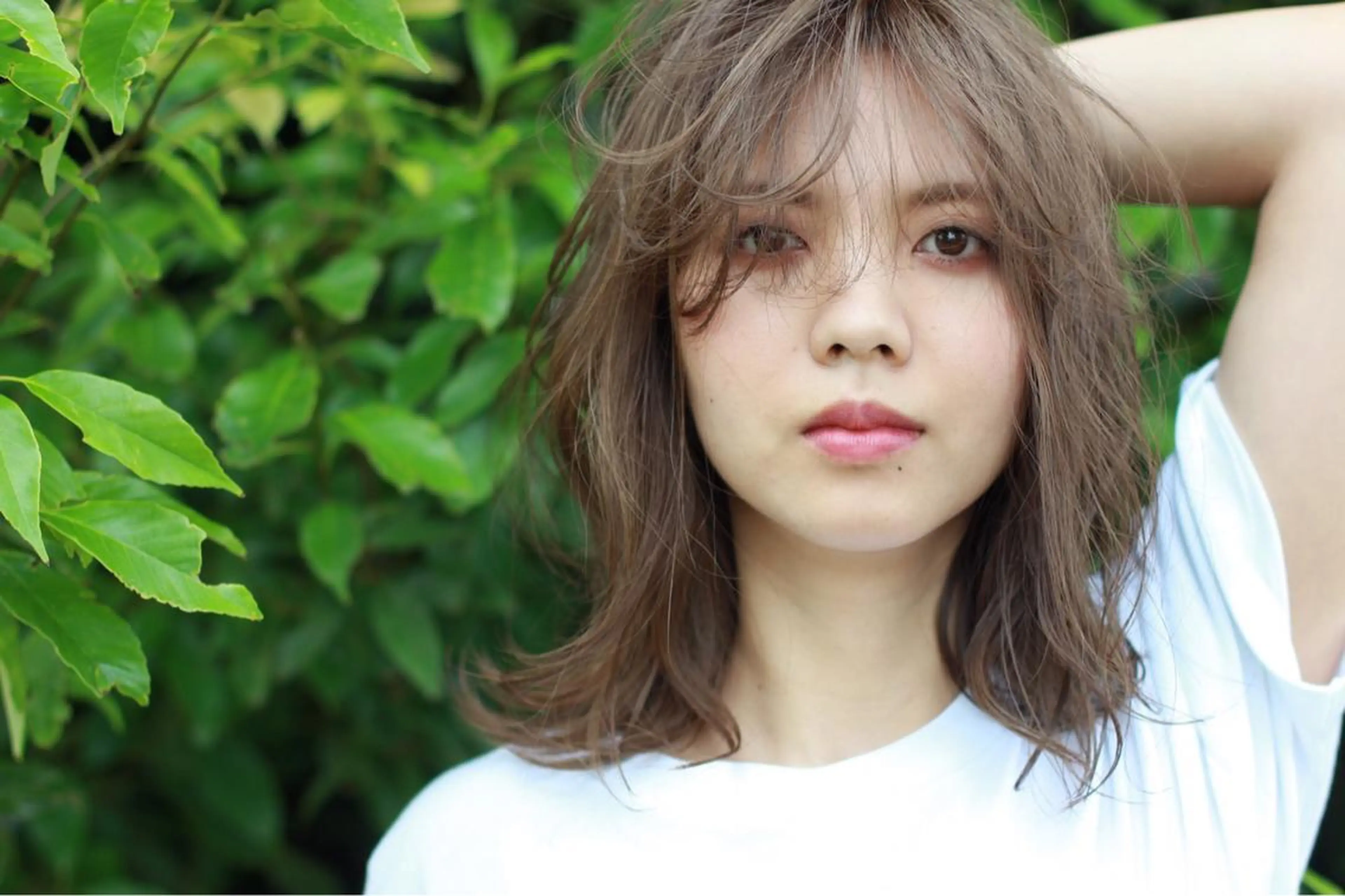 ミディアム 尾崎 優也のヘアスタイル