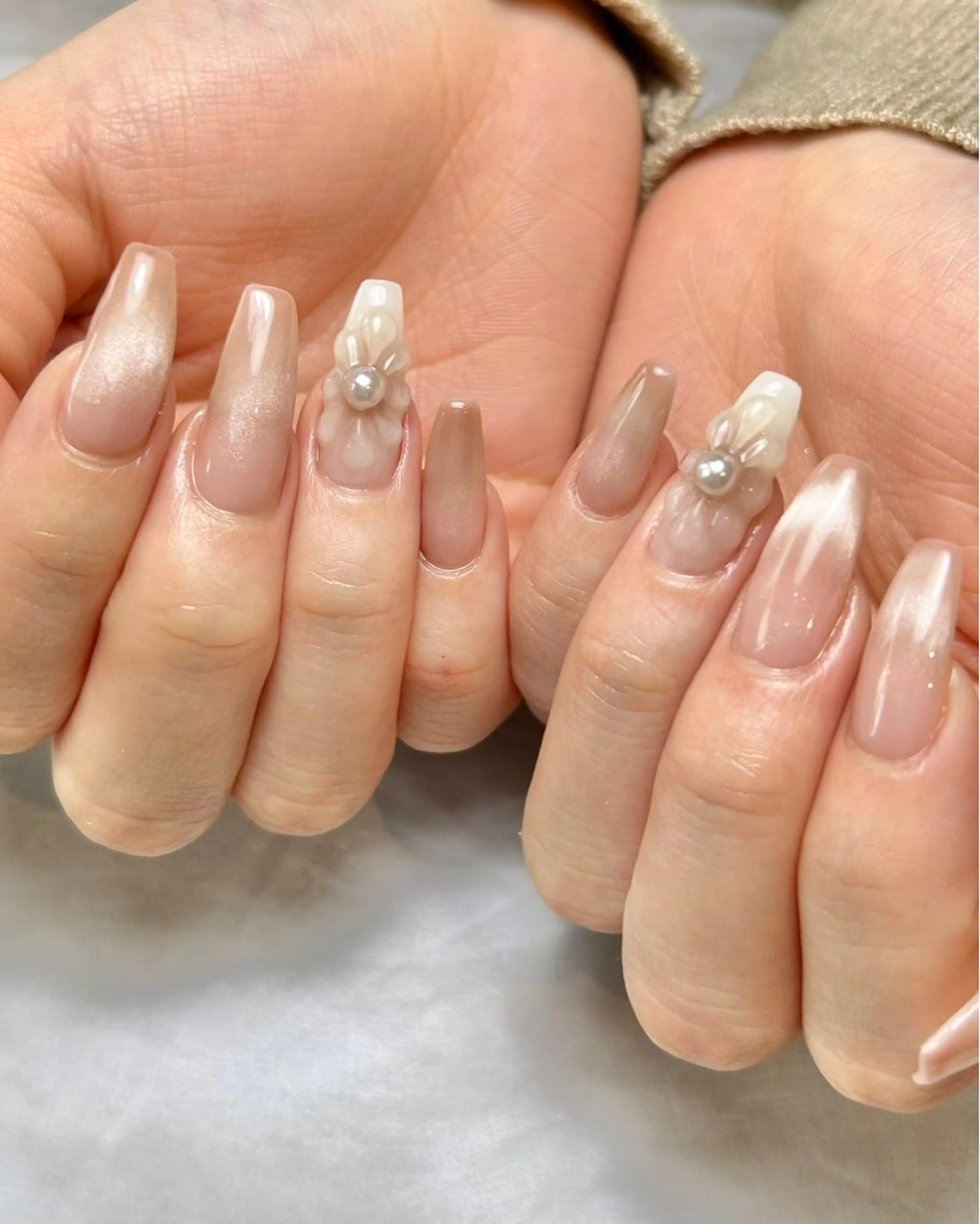 ネイル フラワーネイル ぷっくりネイル ハンドネイル Reflection marikoのネイルデザイン