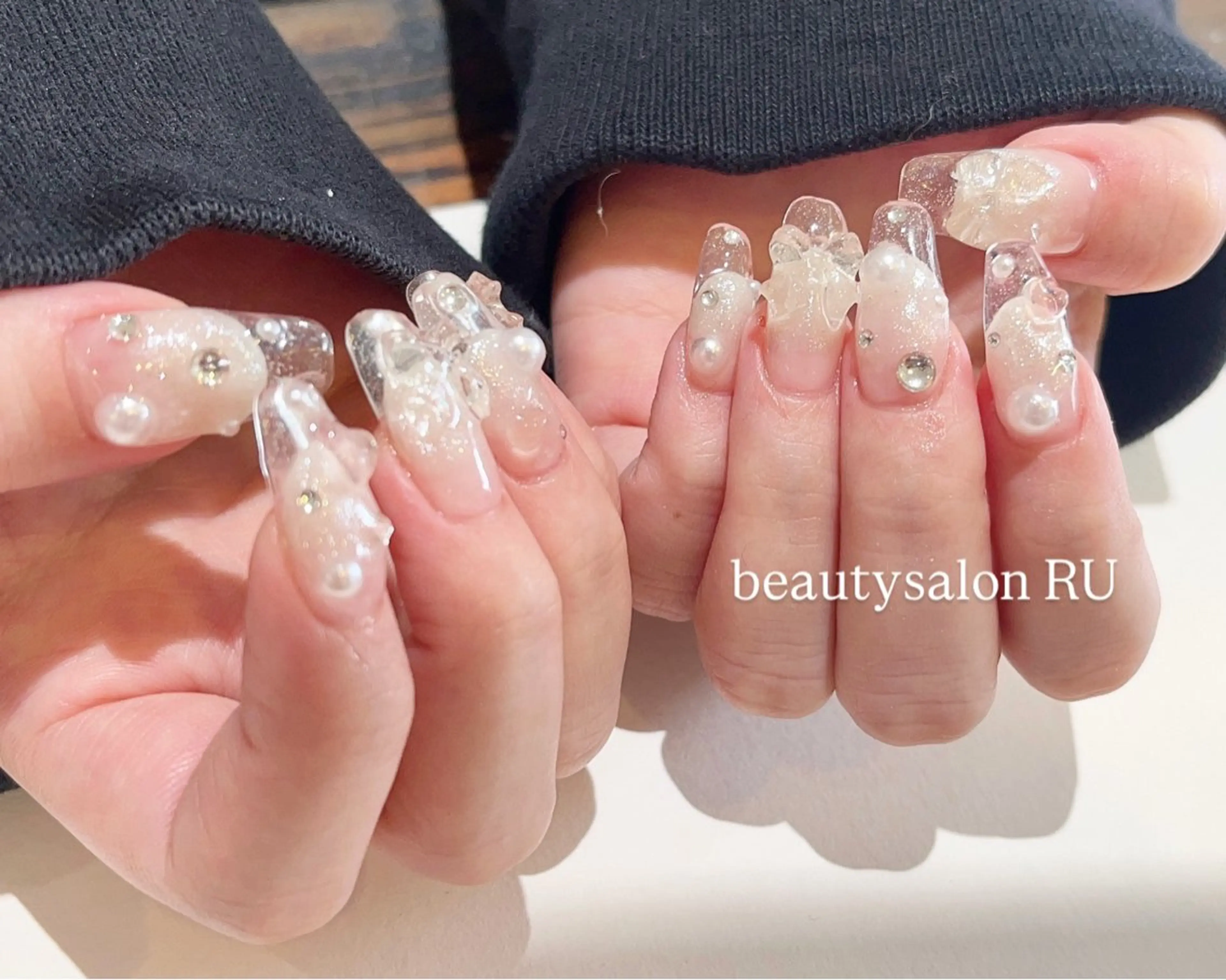 ネイル アートネイル クリアネイル スカルプネイル ハンドネイル ネイルサロン RU新越谷南越谷のネイルデザイン