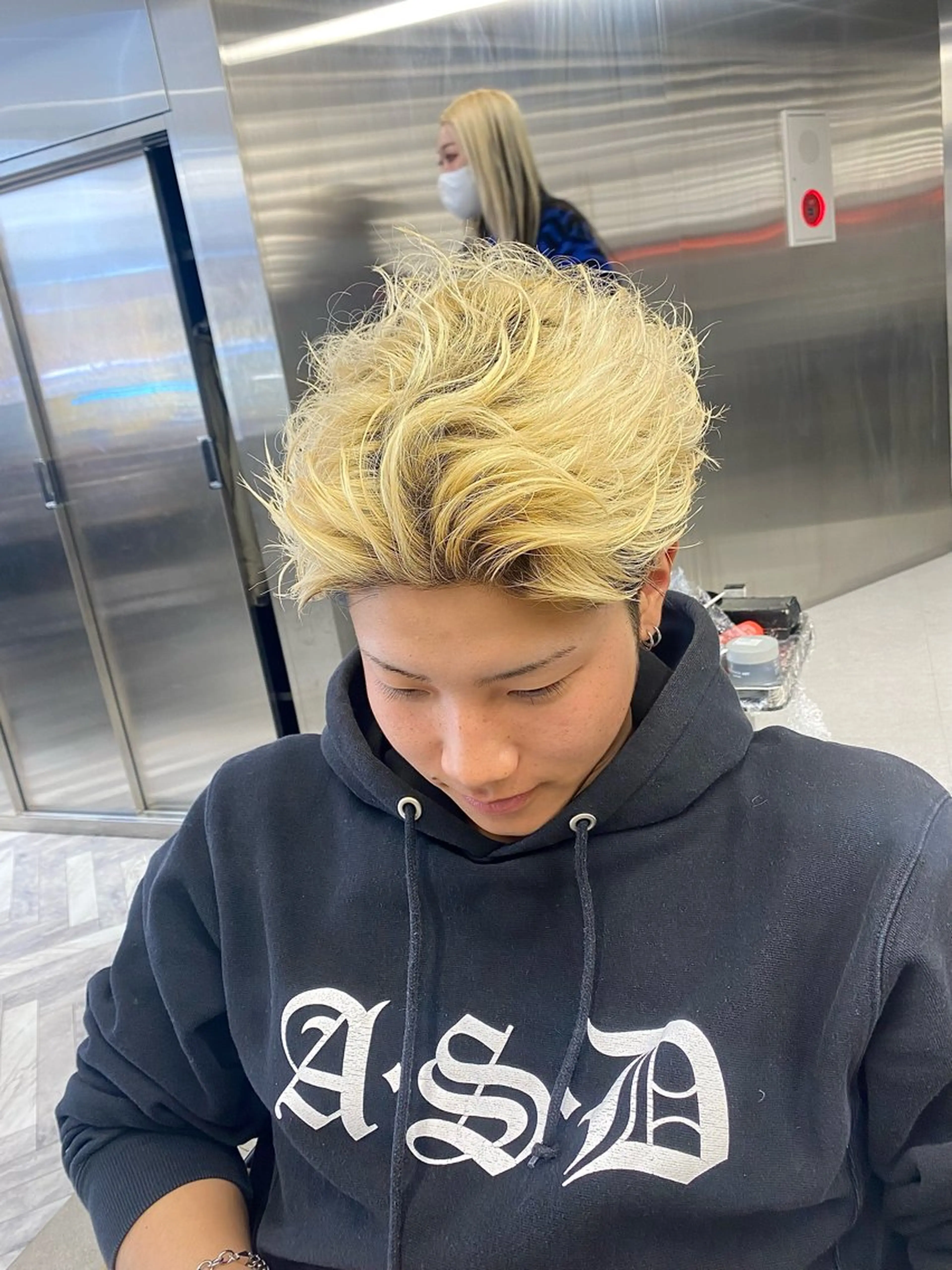 ショート カラー メンズ カット ヘアカラー シャドウパーマ/ ルーズパーマ/メンズのヘアスタイル