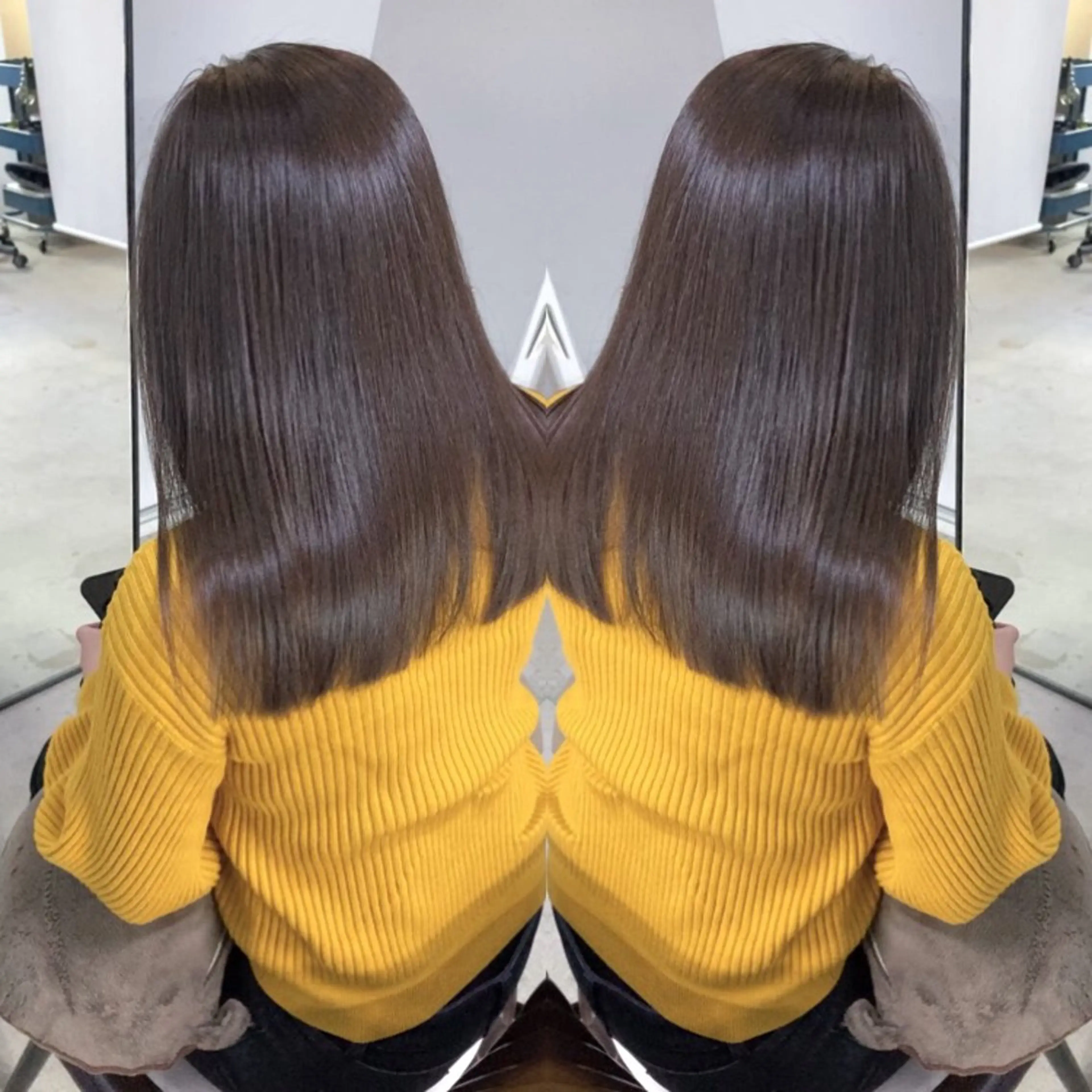 ミディアム 伸ばしかけ 髪質改善 縮毛矯正 トリートメント lok[ロク] 高田馬場のヘアスタイル