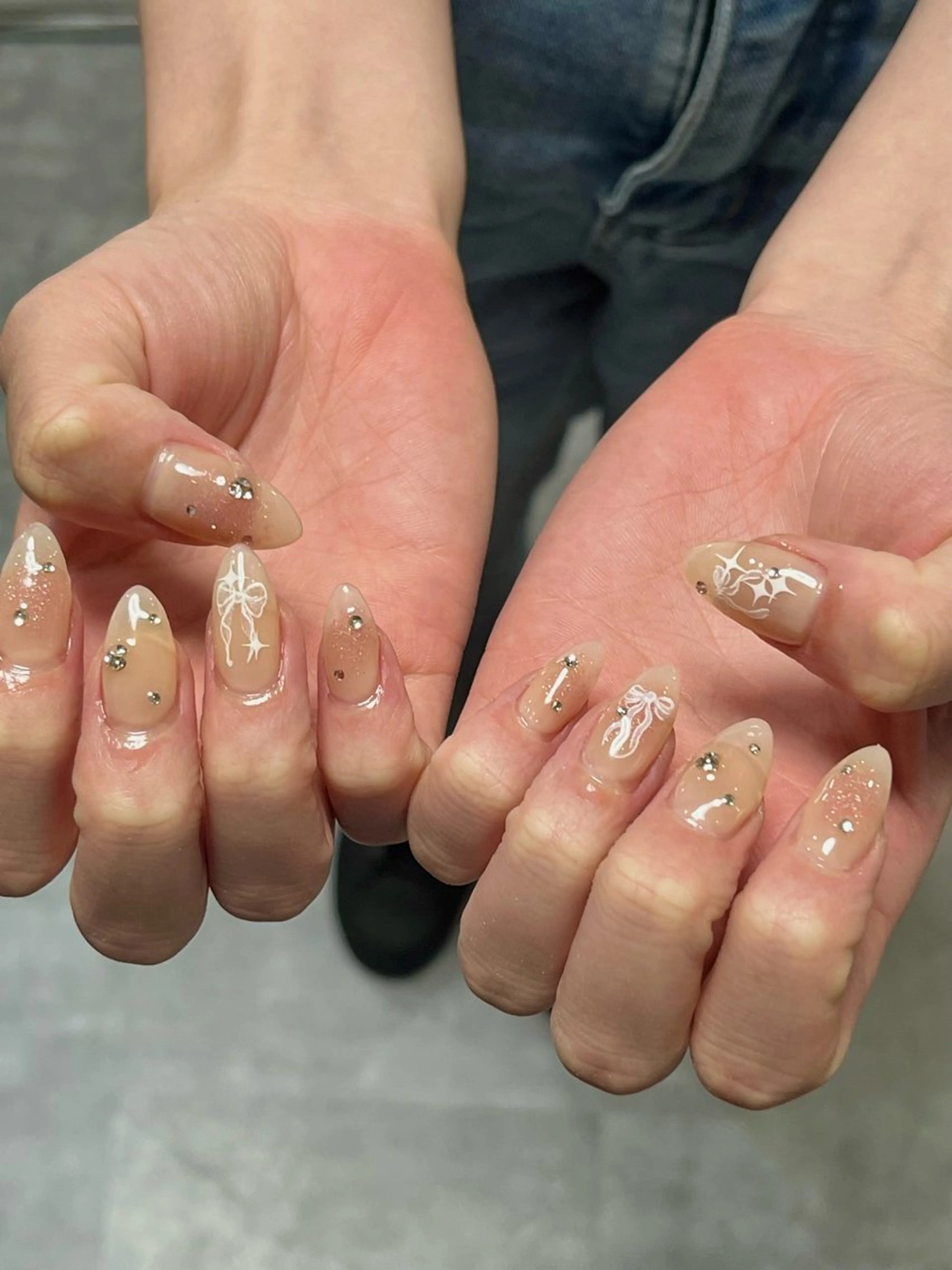 ネイル 長さ出し ハンドネイル NailByua 武蔵新城徒歩4分のネイルデザイン