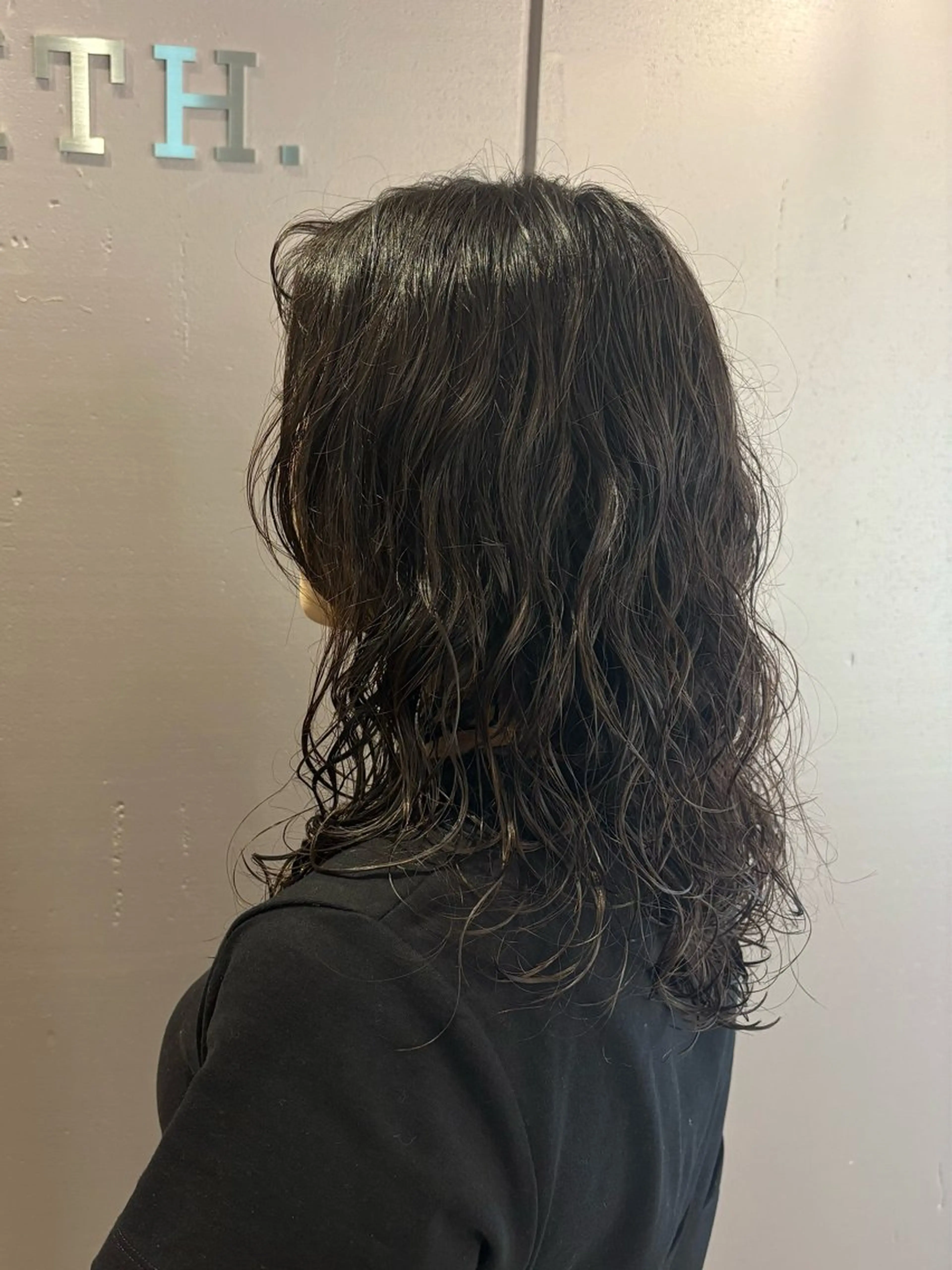 ロング パーマ 韓国/透明感カラー さなのヘアスタイル