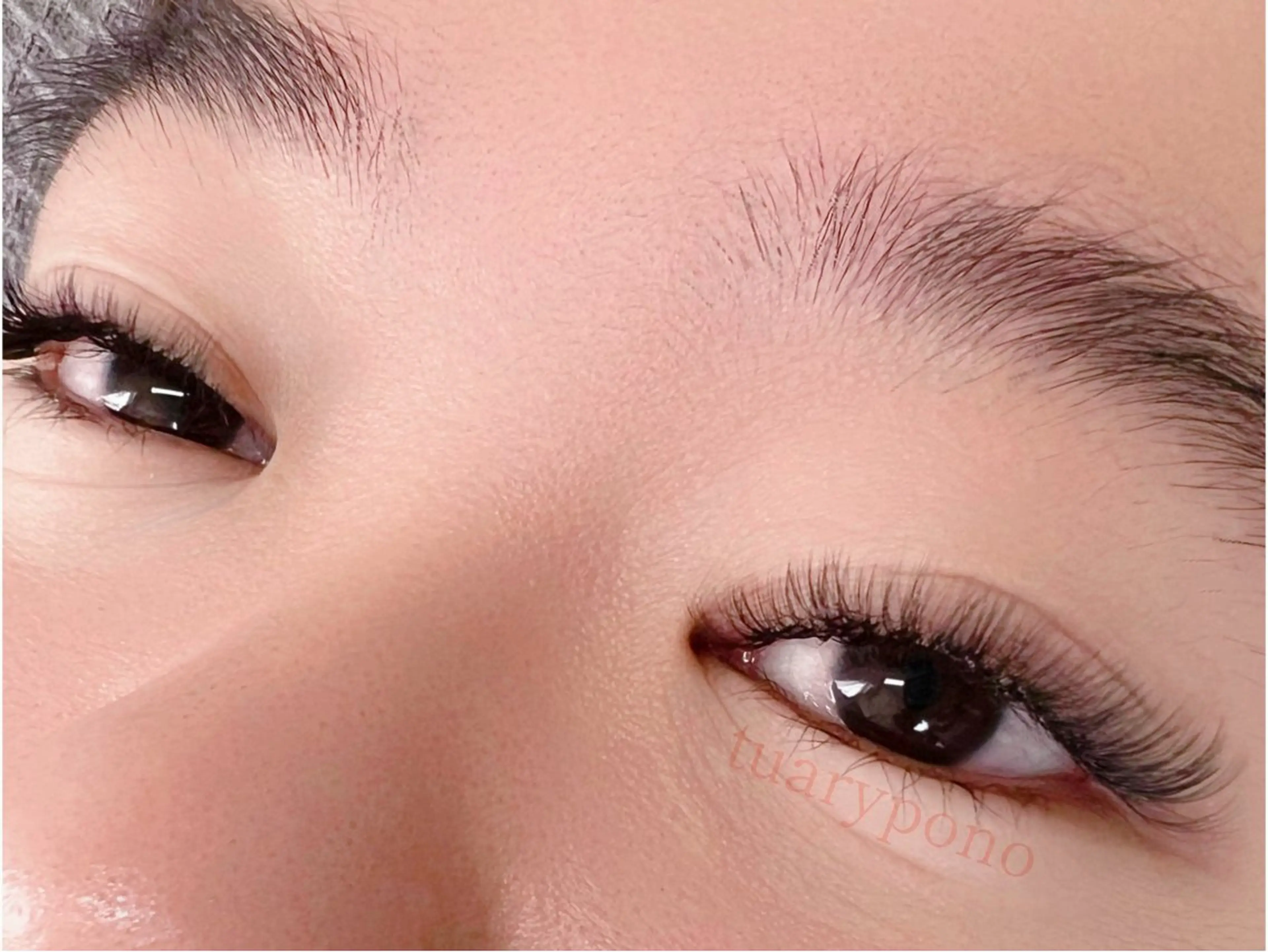 マツエク・マツパ 目尻長め ボリュームラッシュ マツエク チュアリポノ 舩津のマツエク・マツパデザイン