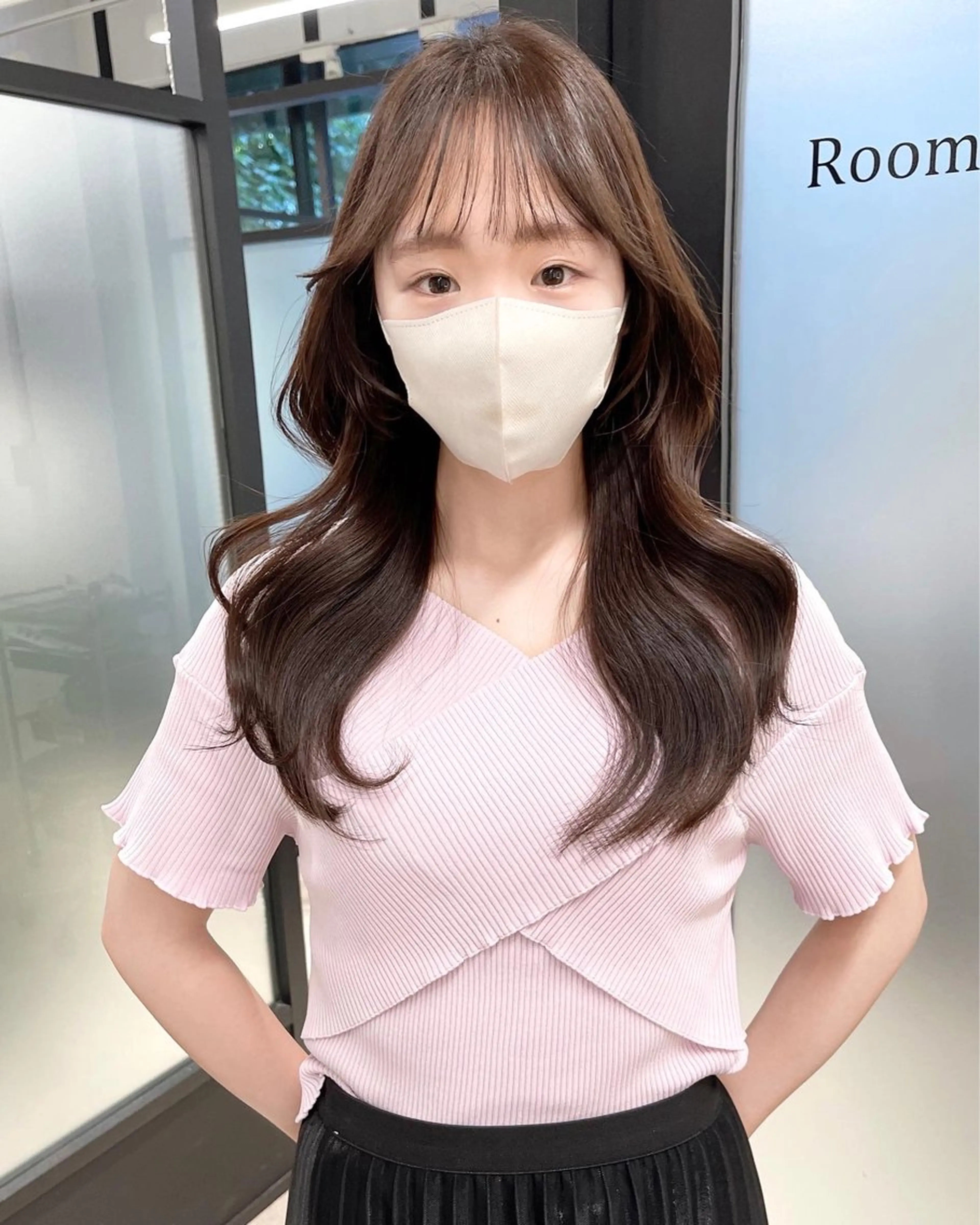 ロング 韓国風ヘア レイヤーカット カット ヘアカラー トリートメント 韓国レイヤーカット 髪質改善▫️水野有真のヘアスタイル