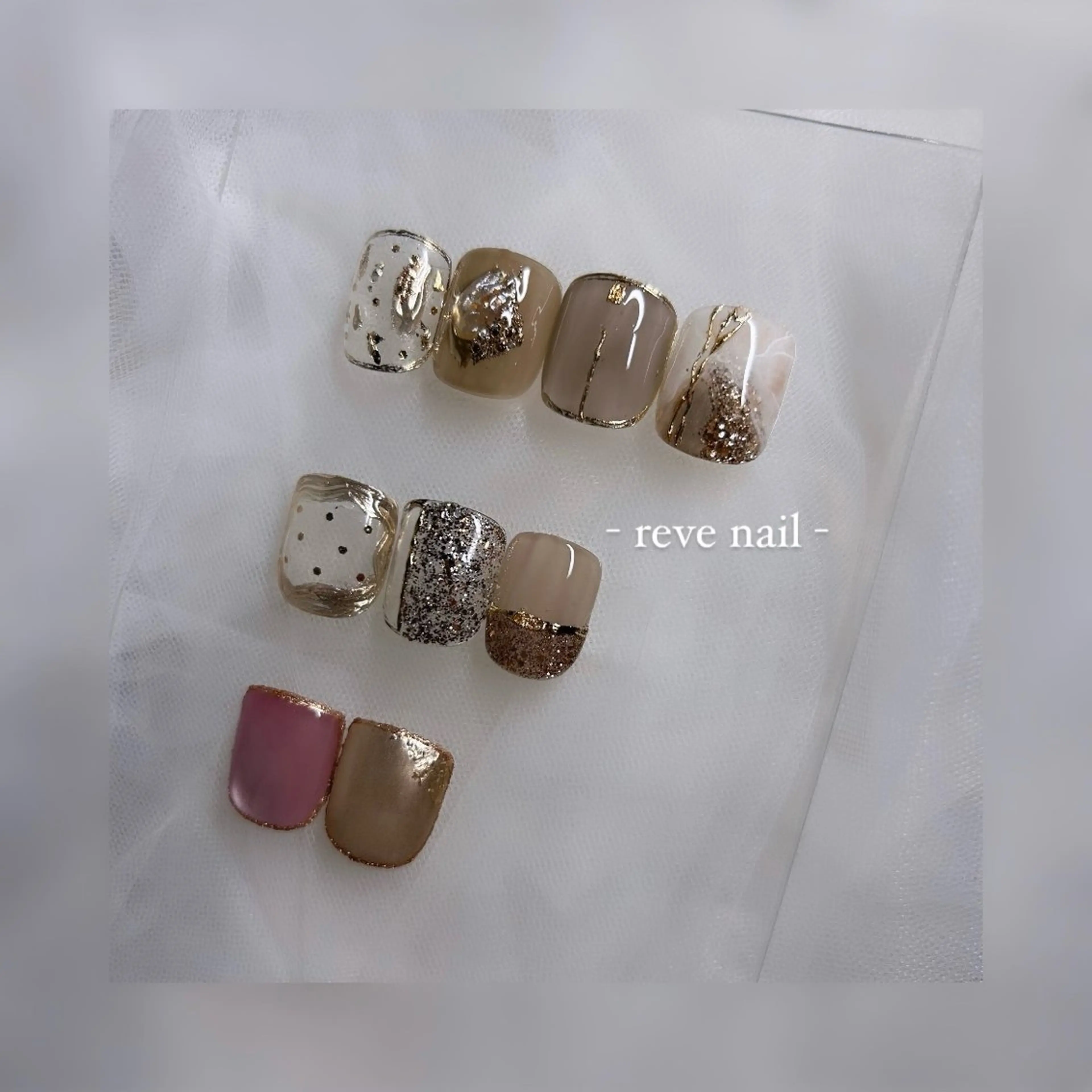 ネイル フットネイル 門真市 三ツ島 reve nailのネイルデザイン