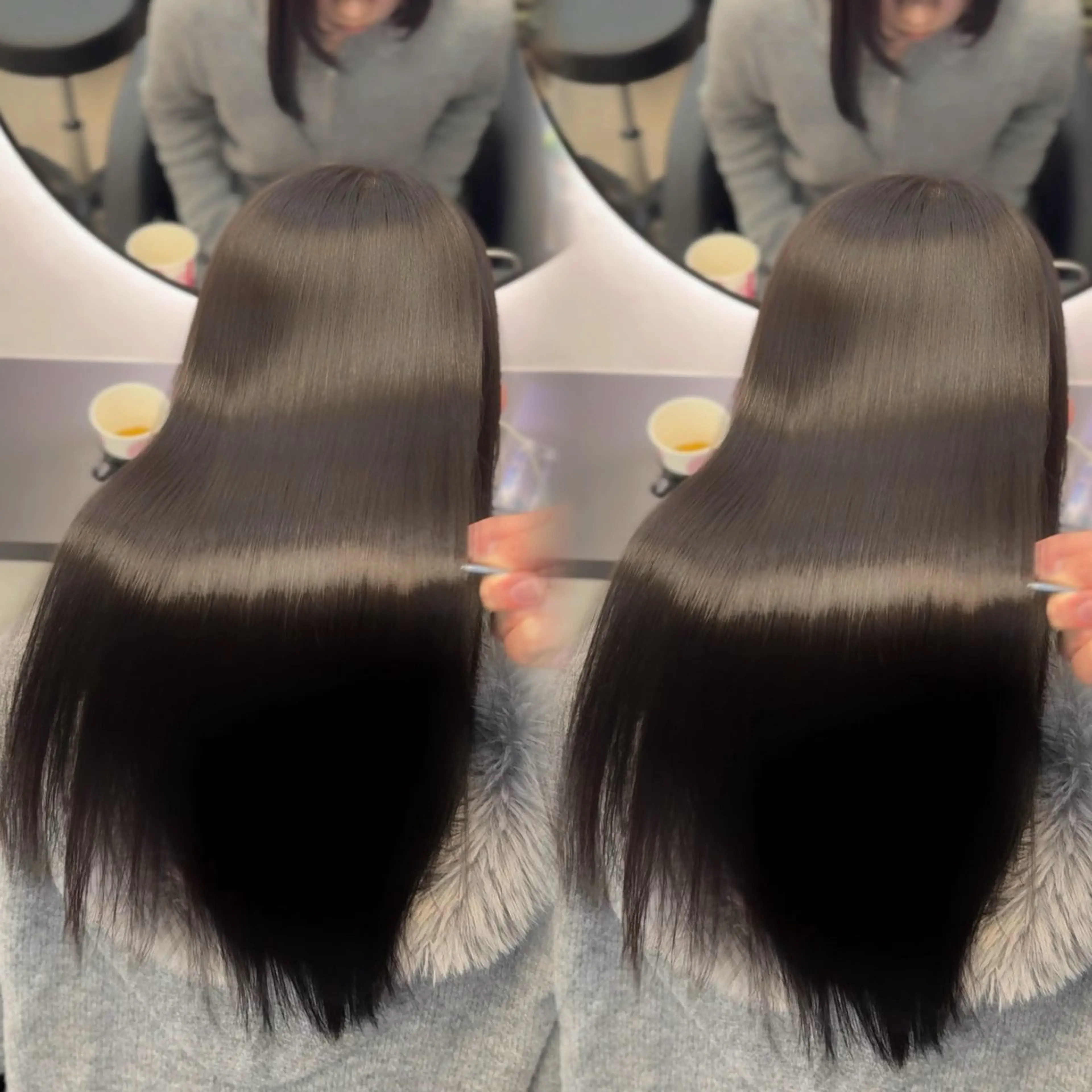 ロング カラー ヘアアレンジ ヘアカラー 縮毛矯正 トリートメント 新宿 /髪質改善/ 縮毛矯正/ヒュウガのヘアスタイル