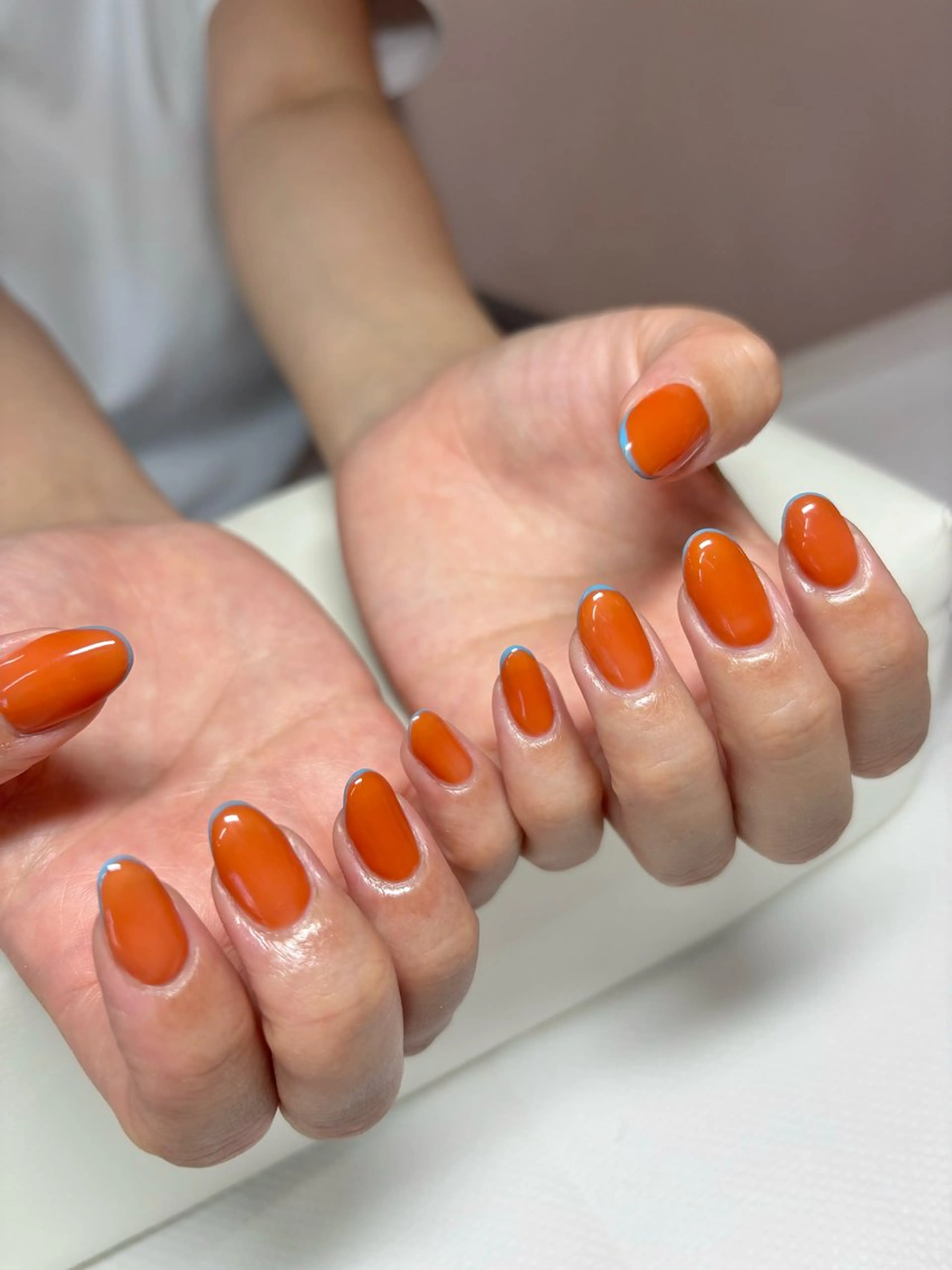 ネイル フレンチネイル ワンホンネイル LUCY NAIL&EYE　心斎橋所属・LUCY  心斎橋/ miuのネイルデザイン