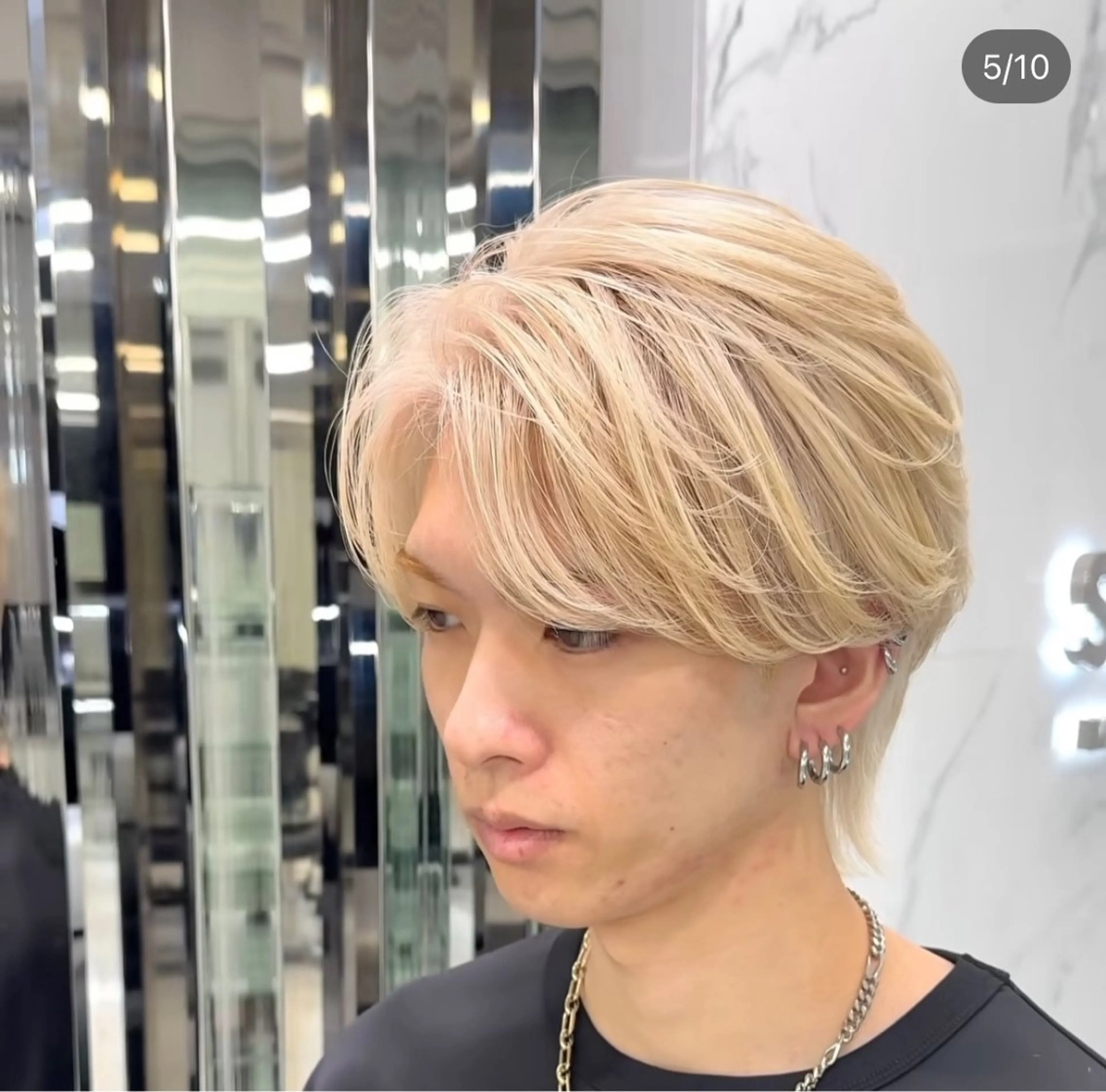 ミディアム ヘアカラー トリートメント ヘアセット ⭐️メンズ特化⭐️ パーマ　カラーのヘアスタイル