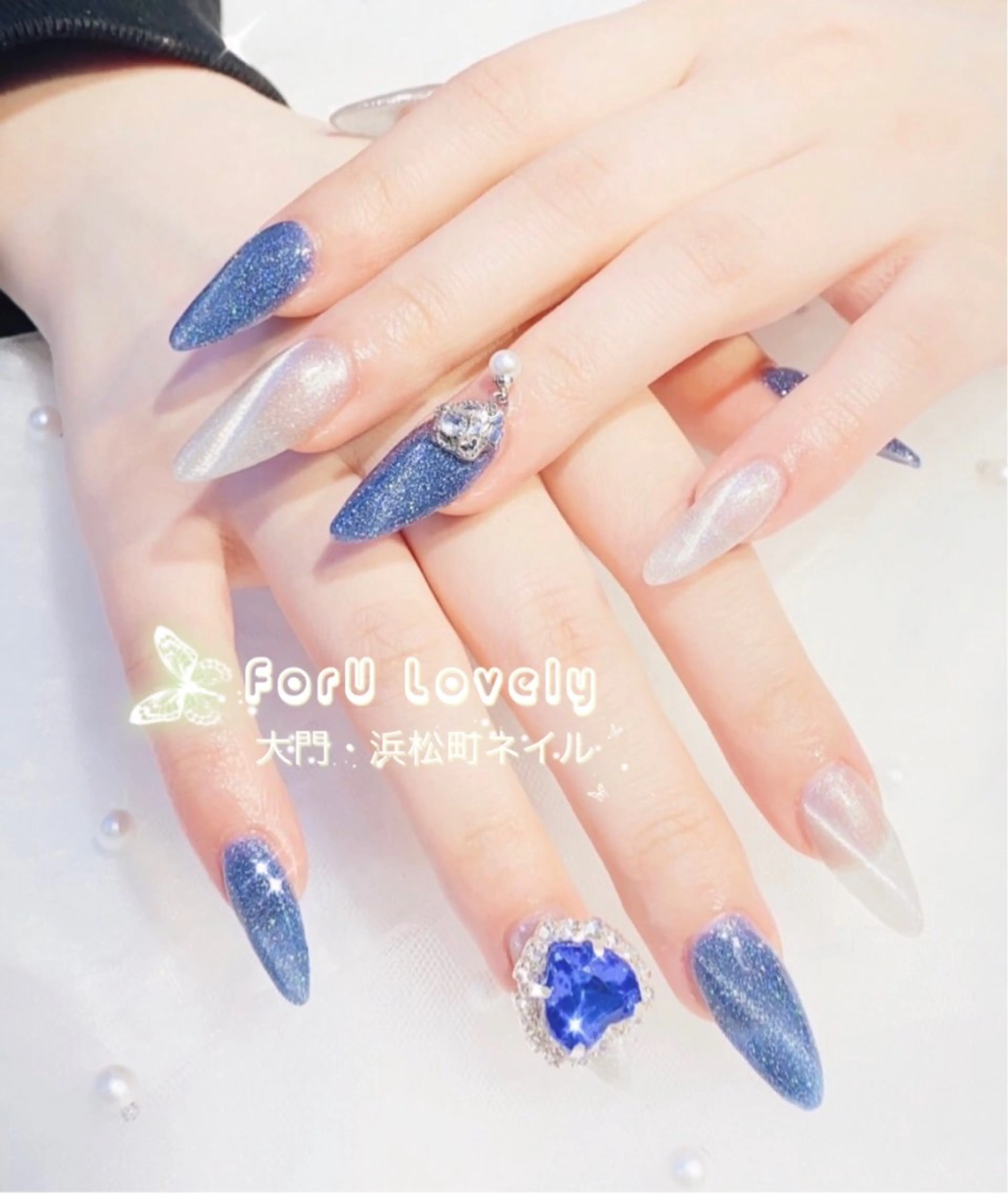 ネイル 桜ネイル フットネイル フレンチネイル ジェルネイル ラメ(グリッター) ハンドネイル ハンドケア 大門浜松町 ネイルのネイルデザイン