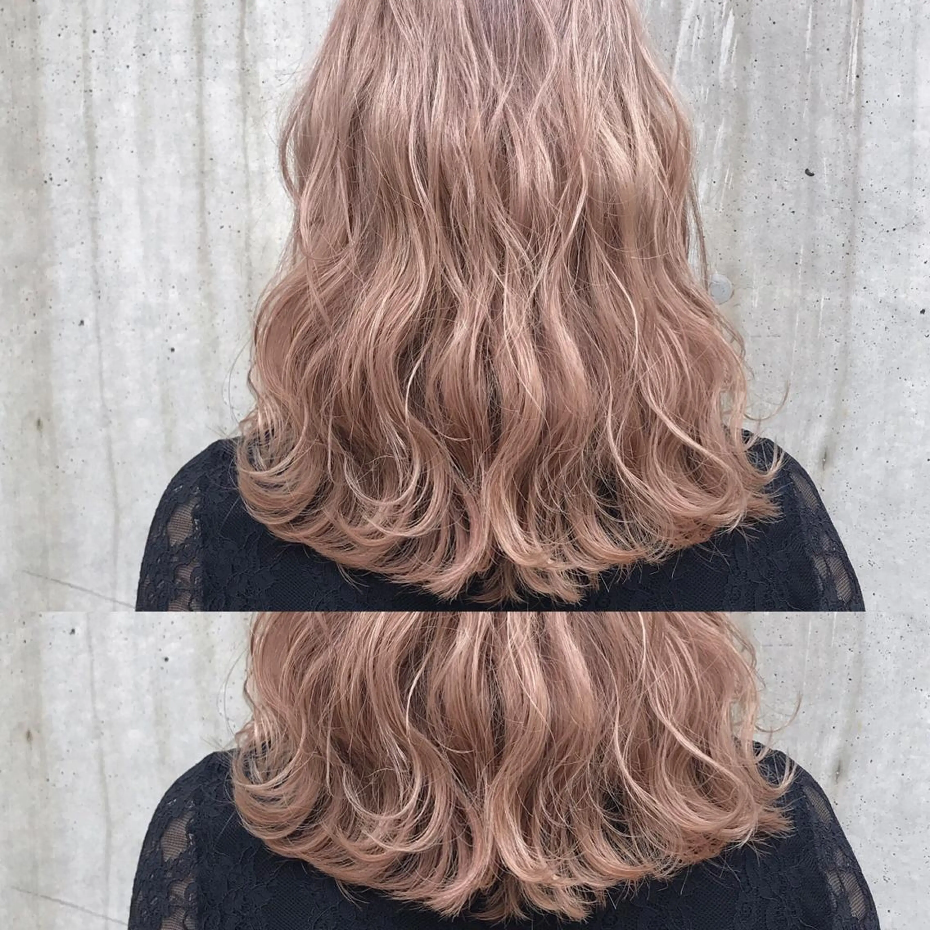 ミディアム カラー ベージュカラー ブリーチ ブロンド イルミナカラー ヘアカラー ボブ・レイヤーカット 吉敷航一のヘアスタイル