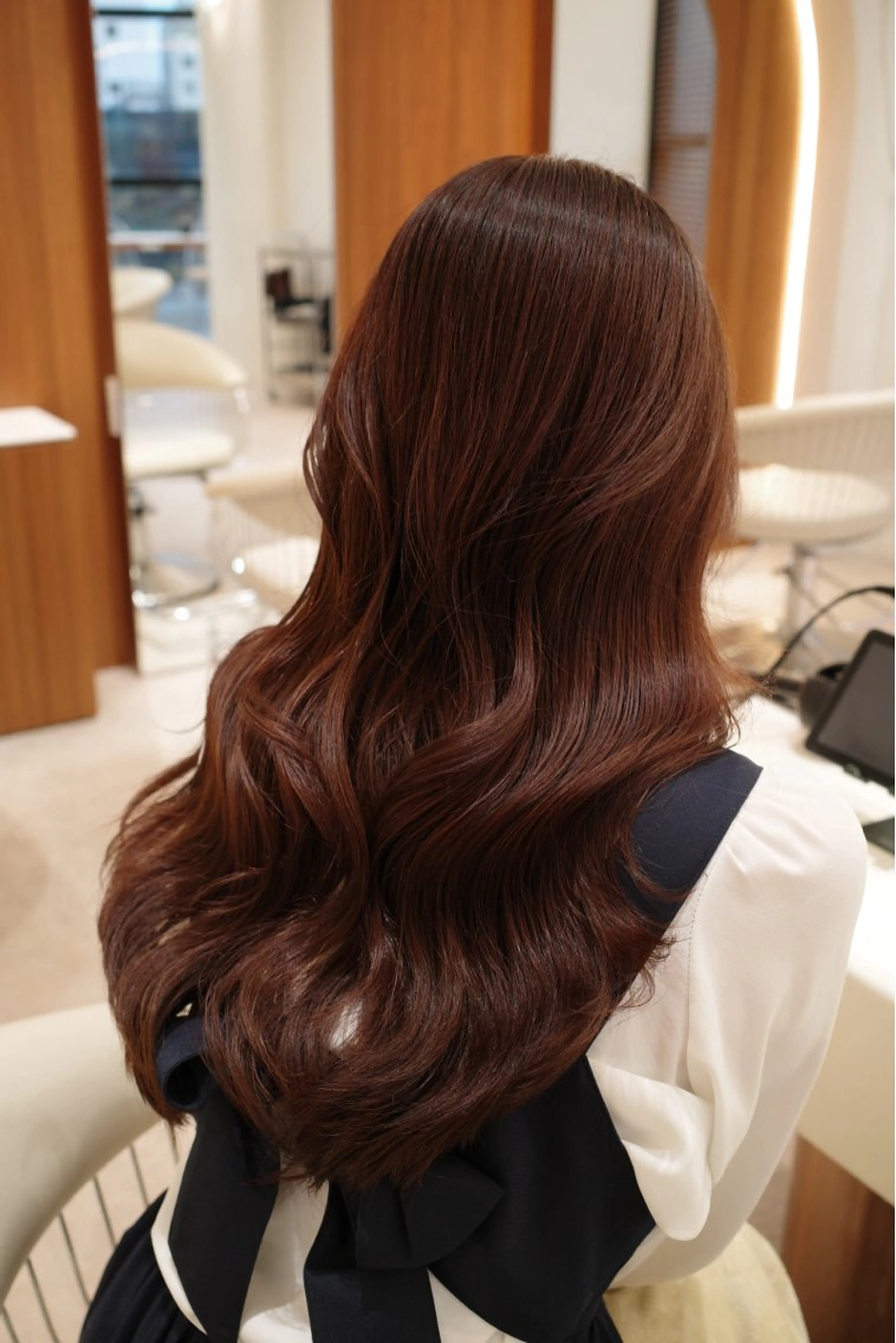 ロング カラー ブラウンカラー 透明感カラー ピンクカラー ピンクブラウン カット ヘアカラー トリートメント ヘアセット 韓国レイヤー🇰🇷 韓国研修◎渋谷カイトのヘアスタイル