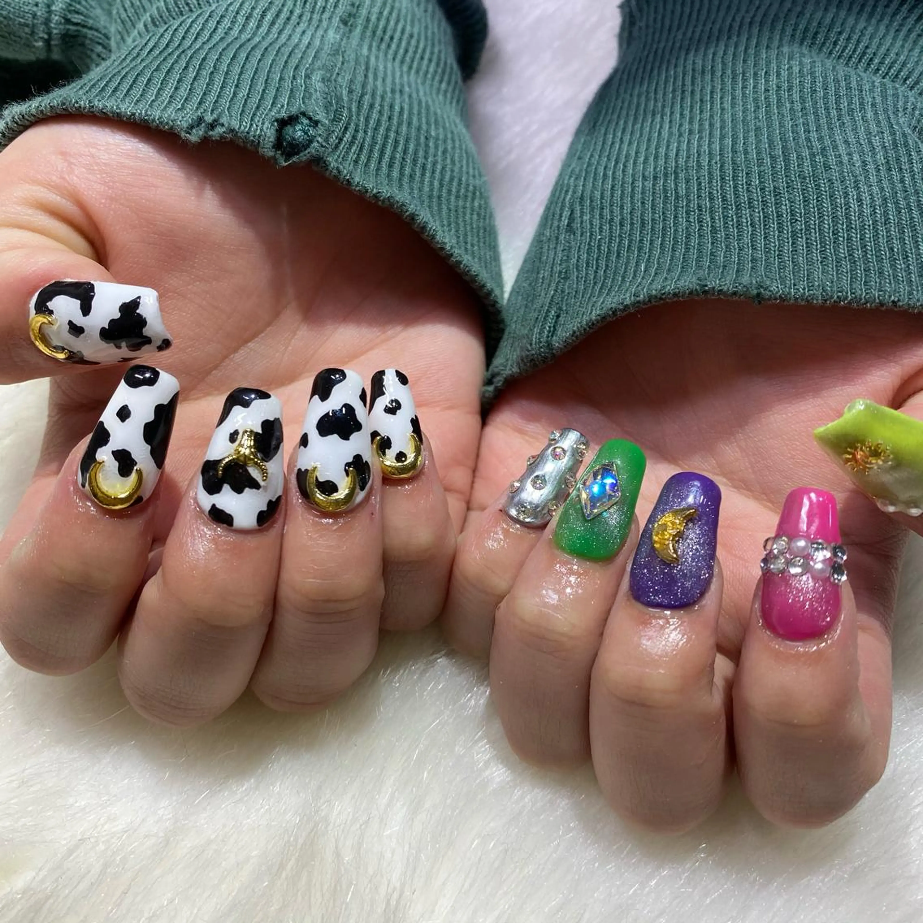 ネイル スカルプネイル Amber21.所属・Nagahama Akariのネイルデザイン