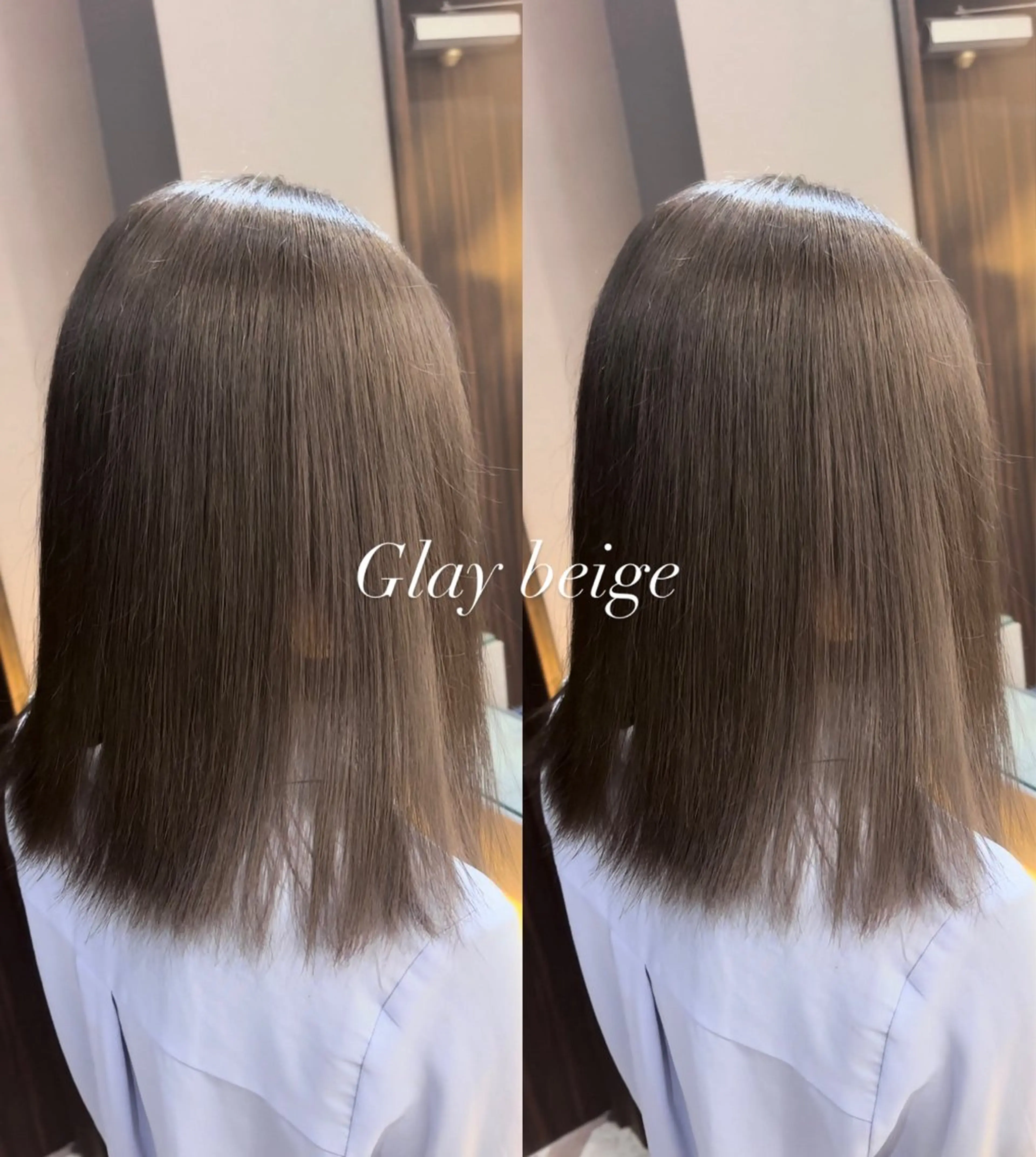 ミディアム カラー グレージュ ヘアカラー 誠也/唯一無二の ルーツカラーのヘアスタイル