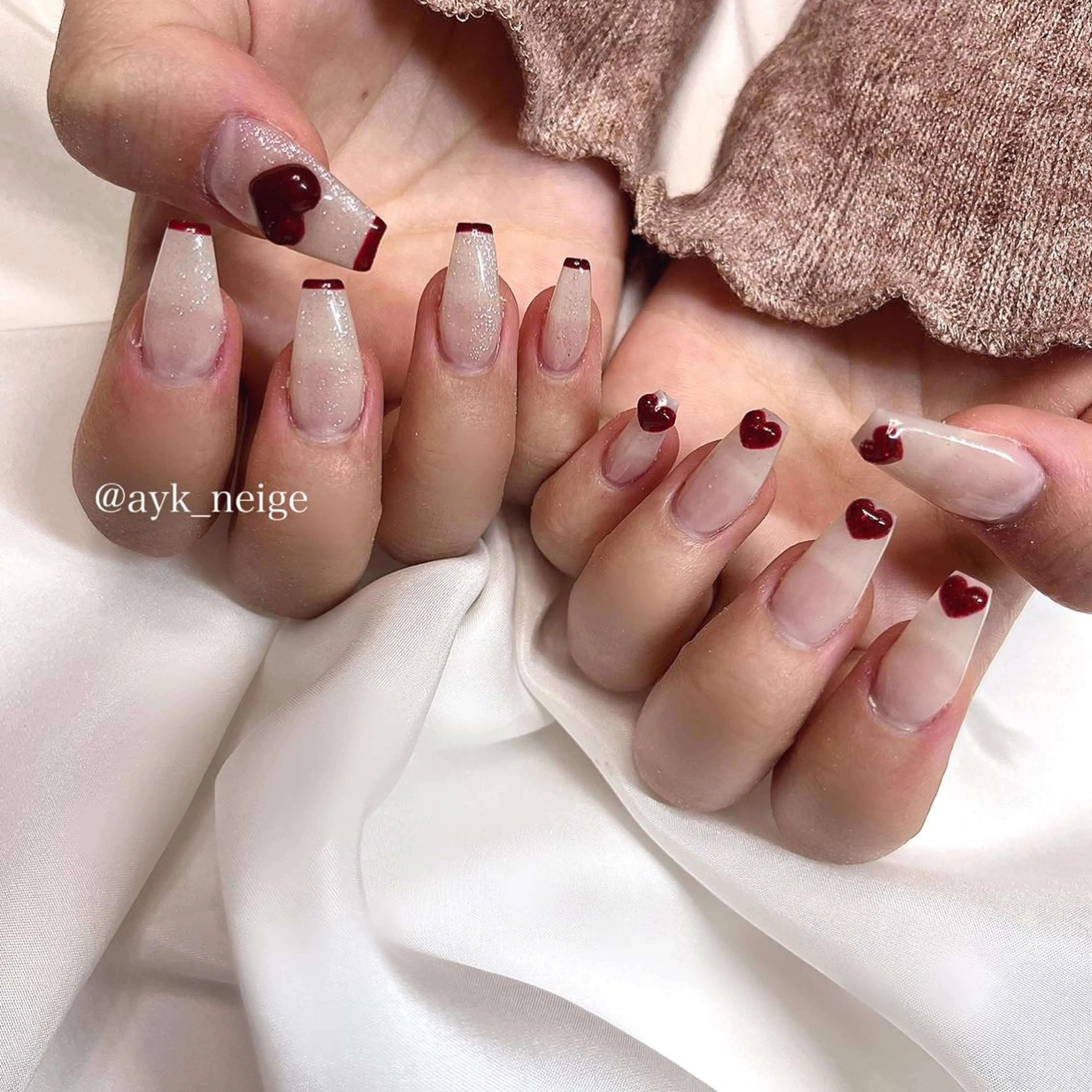 ネイル フットネイル グラデーション キラキラネイル 韓国ネイル マグネットネイル n'eige nail所属・大谷 綾香のネイルデザイン