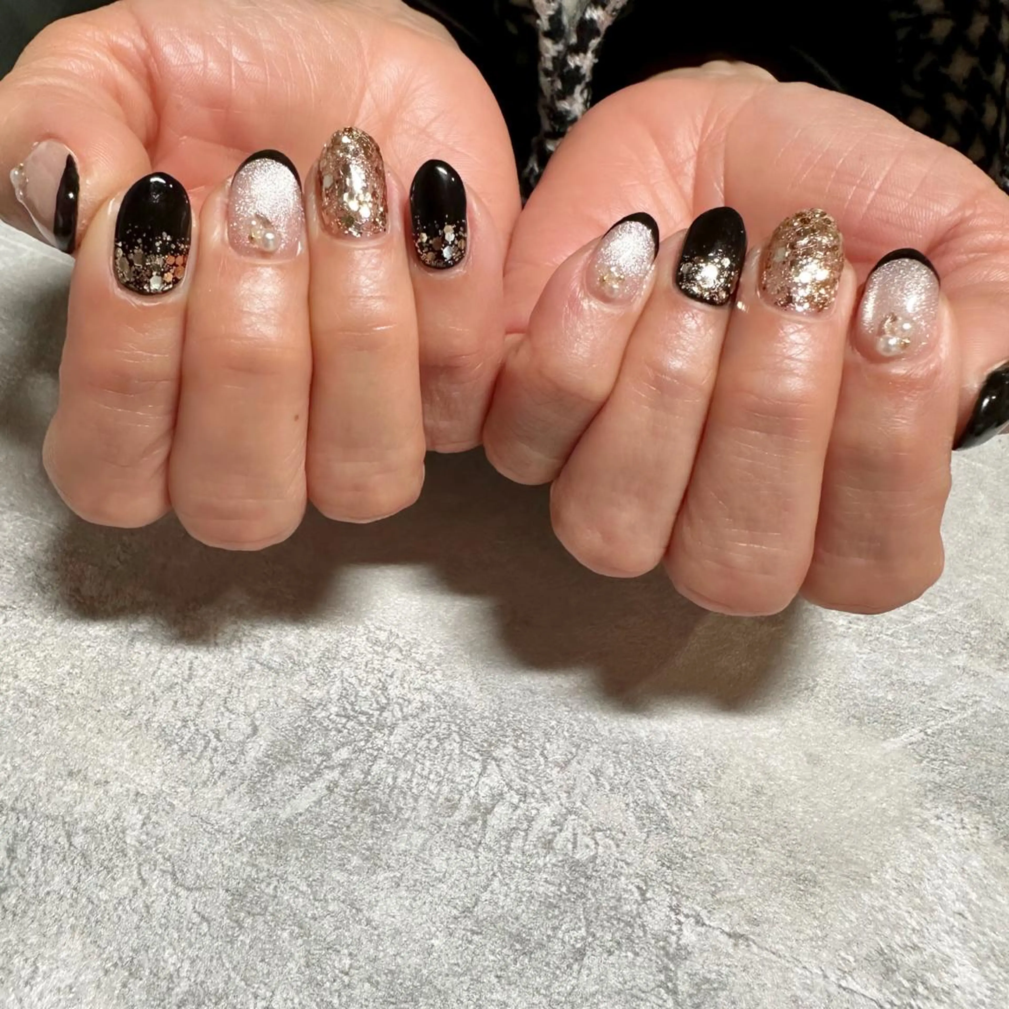 ネイル ラメ(グリッター) ハンドネイル ilo所属・舟橋 恭子のネイルデザイン