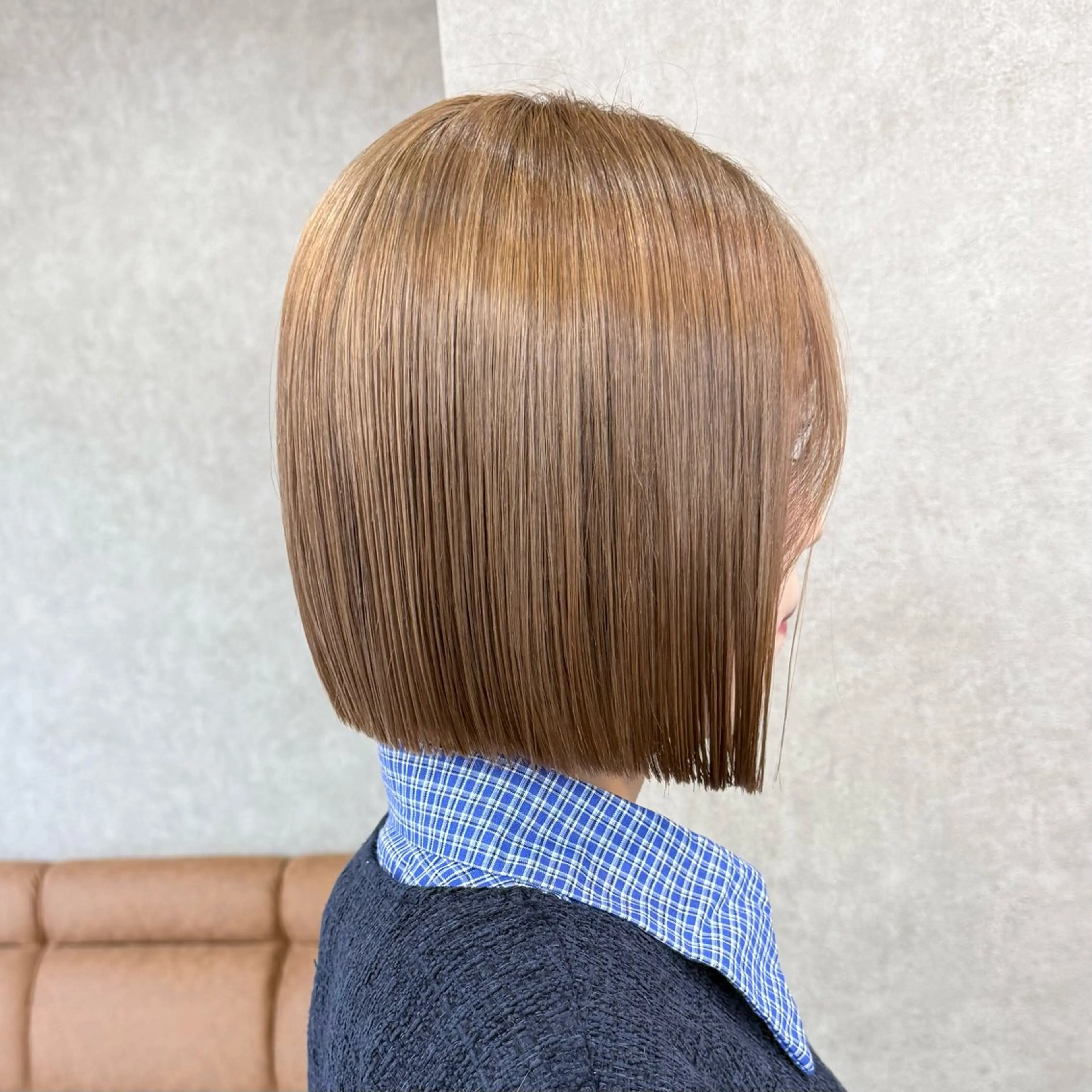 ミディアム カラー ベージュカラー ヘーゼル ボブ 似合わせカット カット ヘアカラー トリートメント 似合わせボブ🎀🫧 千葉 優希のヘアスタイル