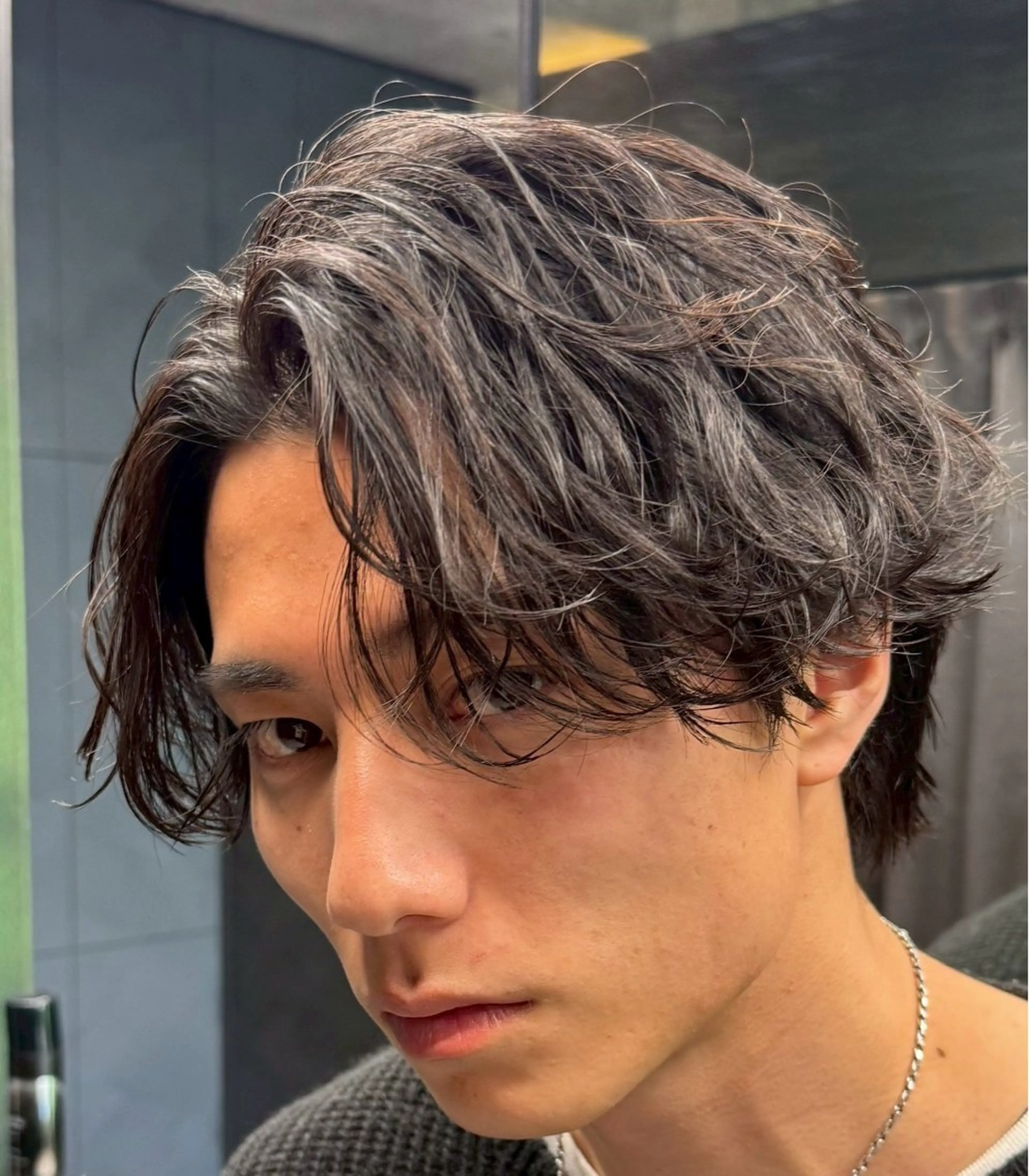 ショート パーマ メンズ カット パーマ かずき 💈毛流れ💈のヘアスタイル