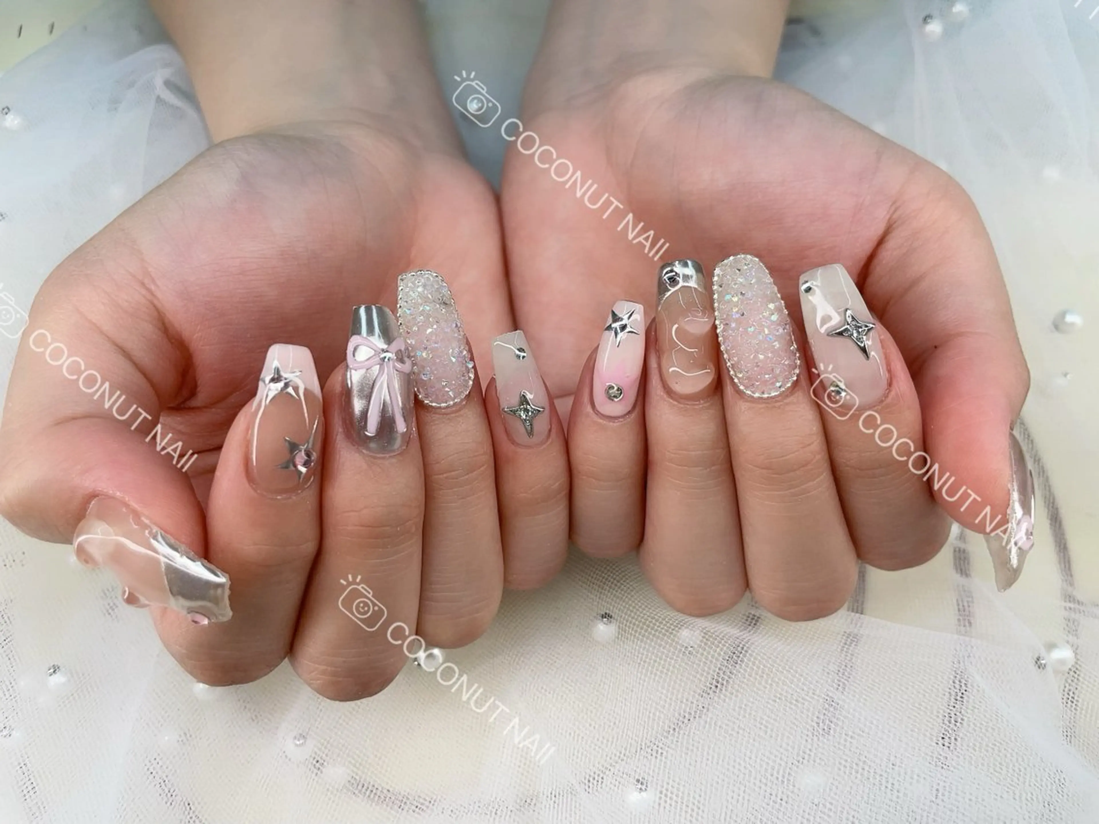 ネイル ハンドネイル 神田 ココナッツのネイルデザイン