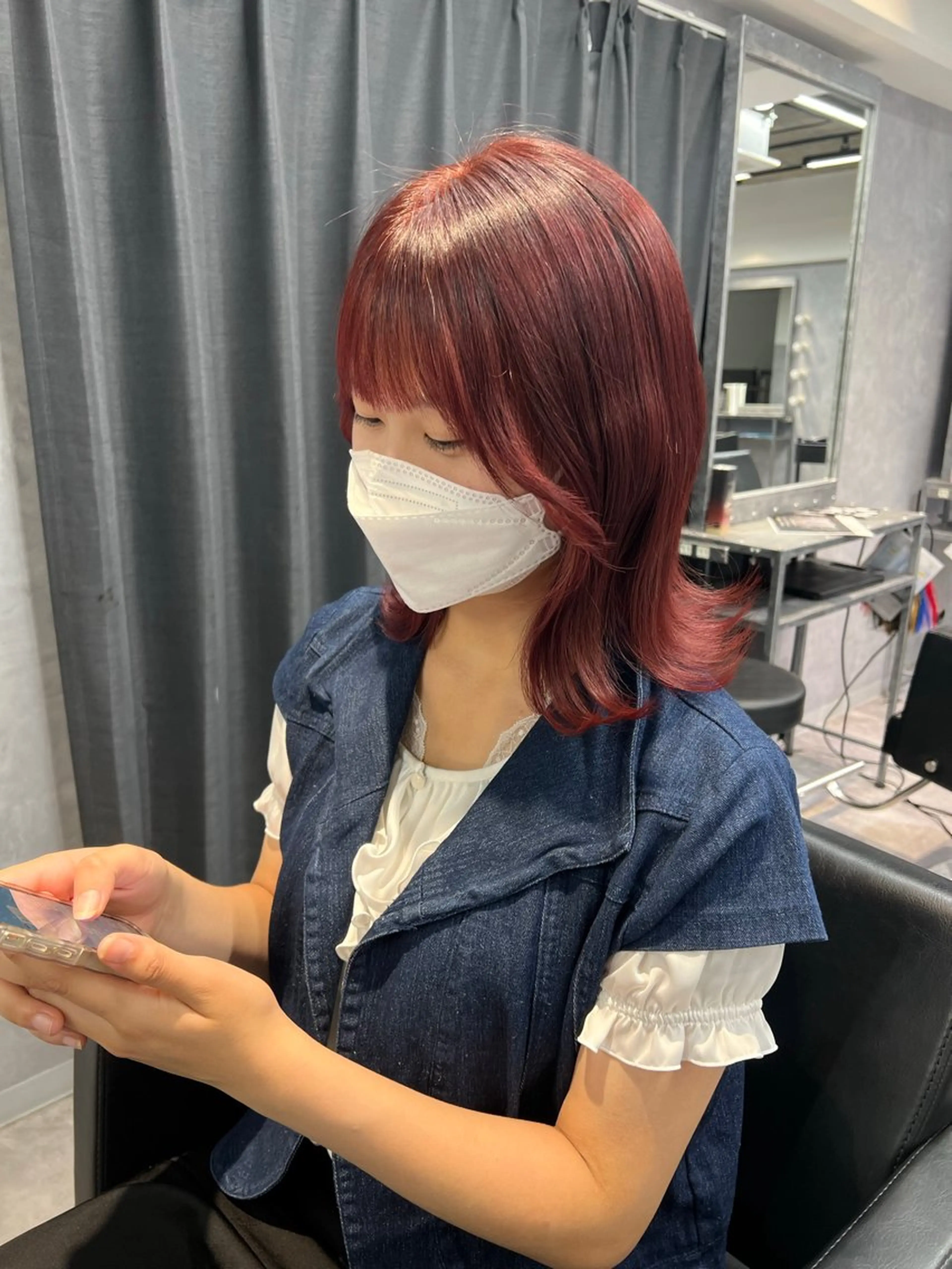 ミディアム ヘアカラー mimiiy fukaのヘアスタイル