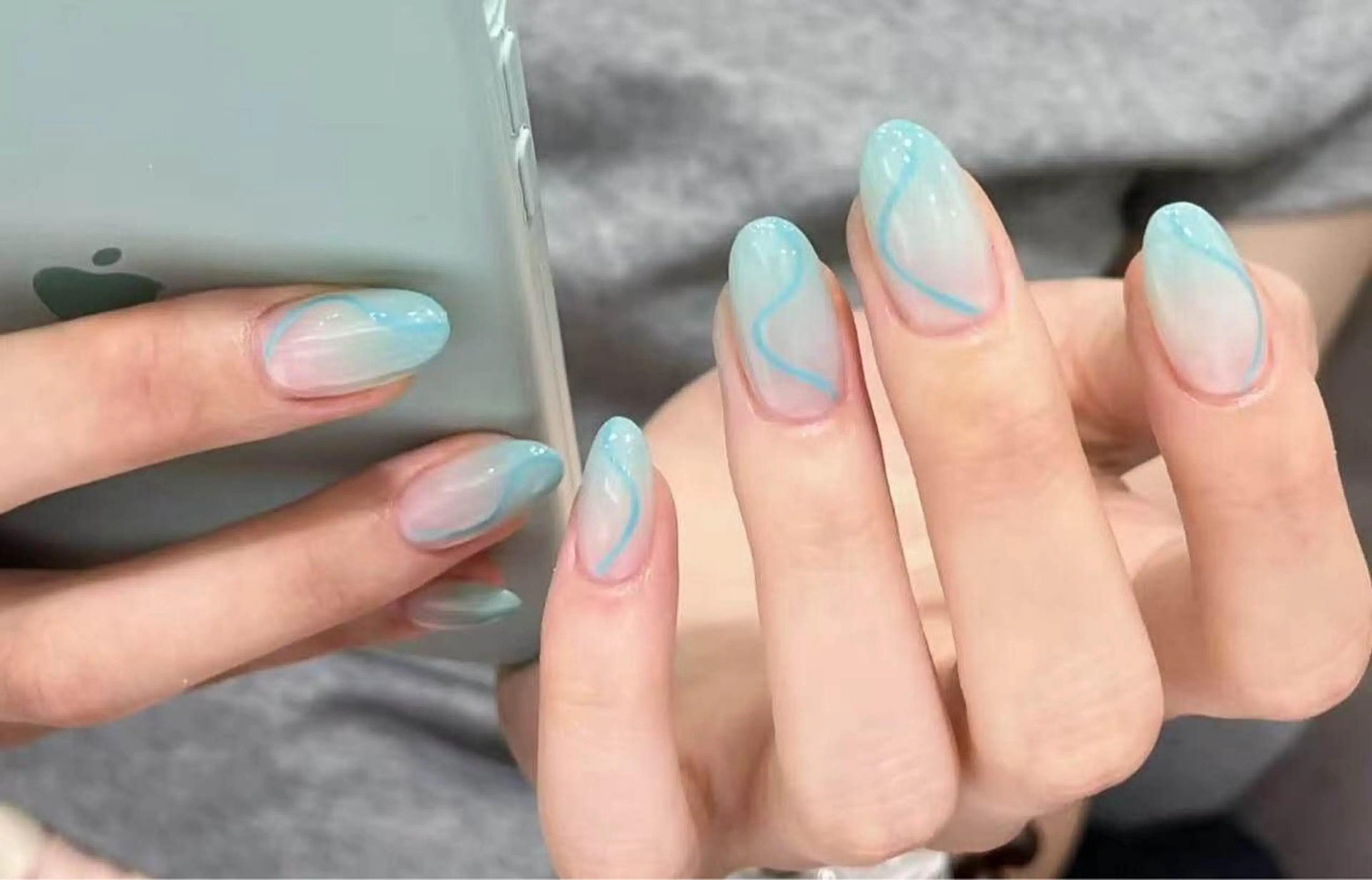 ネイル フラワーネイル フレンチネイル ジェルネイル ガラスフレンチ ハート ハンドネイル ハンドケア BabyYouMi nailのネイルデザイン