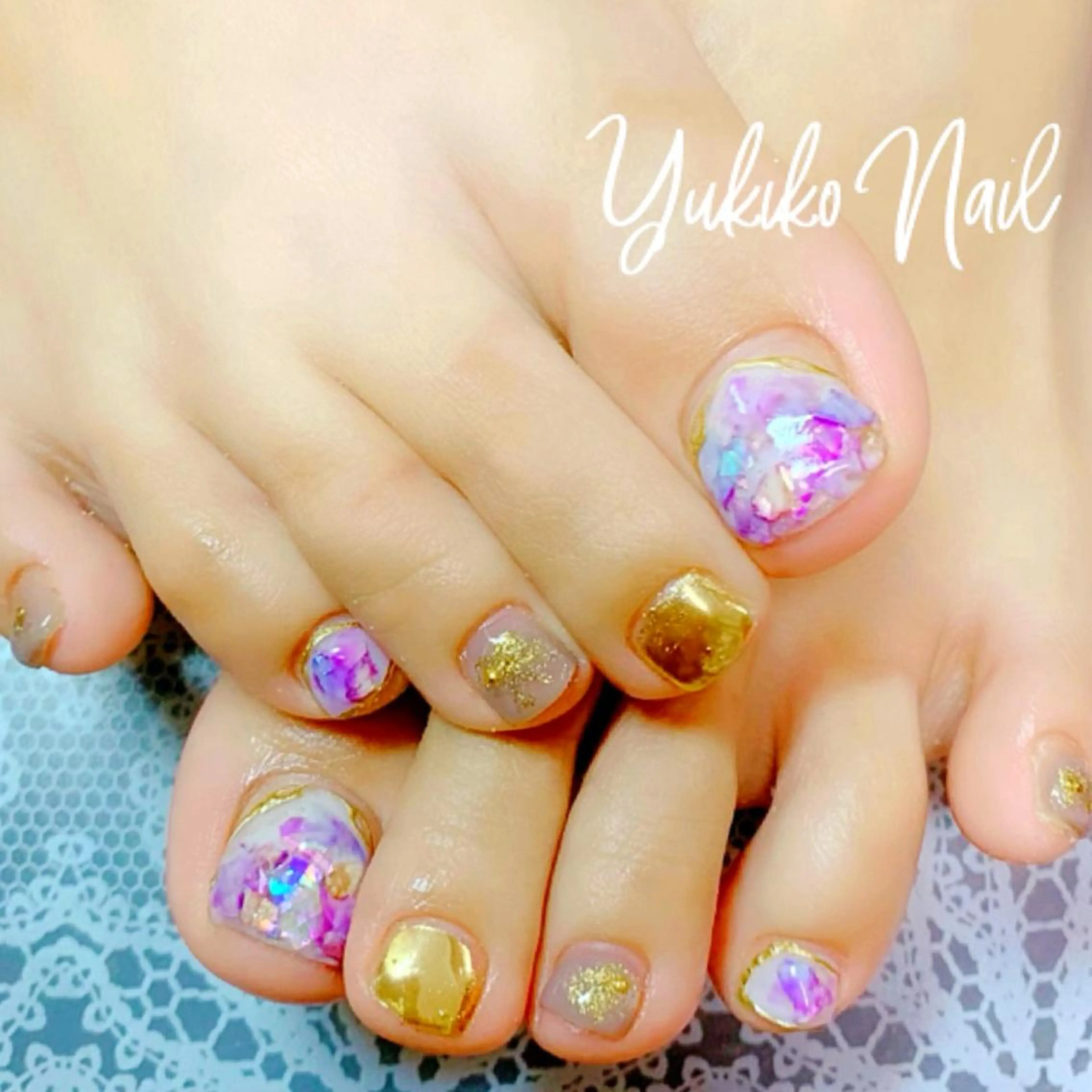 ネイル フットネイル ニュアンスネイル ユキコ ネイルのネイルデザイン