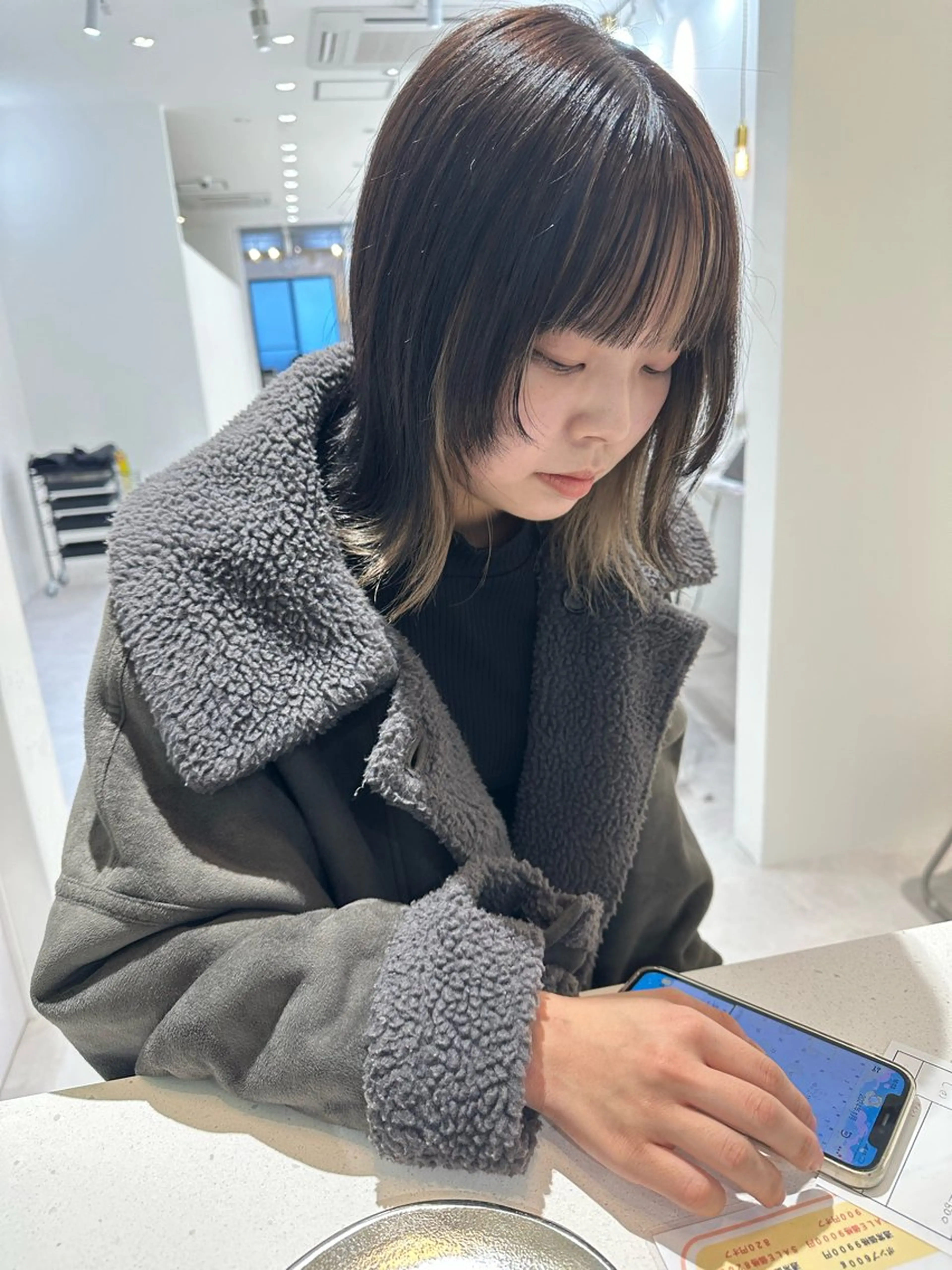 ミディアム カラー お洒落パーマ/ 艶カラー/michiのヘアスタイル