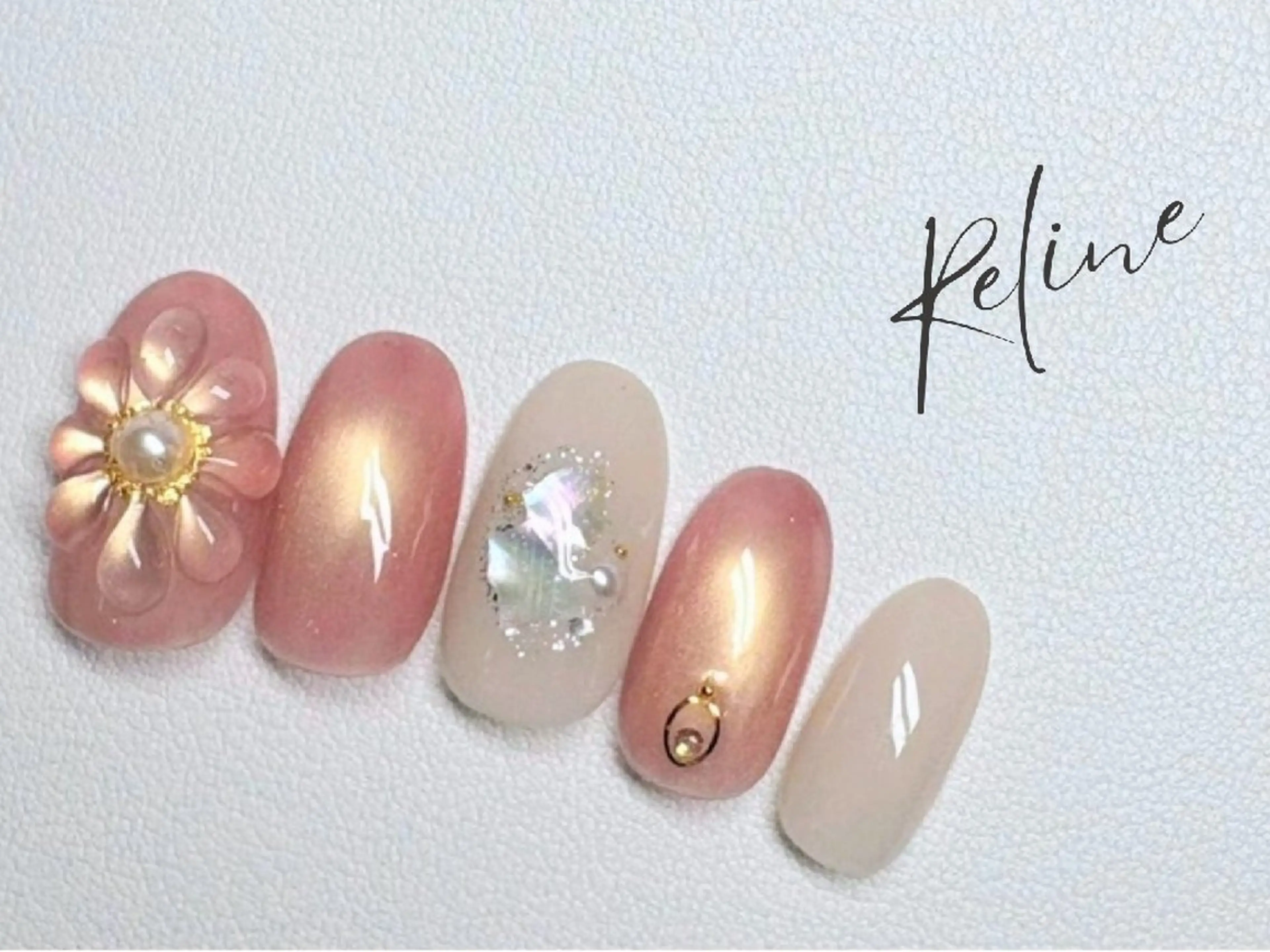 ネイル 春ネイル Reline まつげ、ネイルのマツエク・マツパデザイン