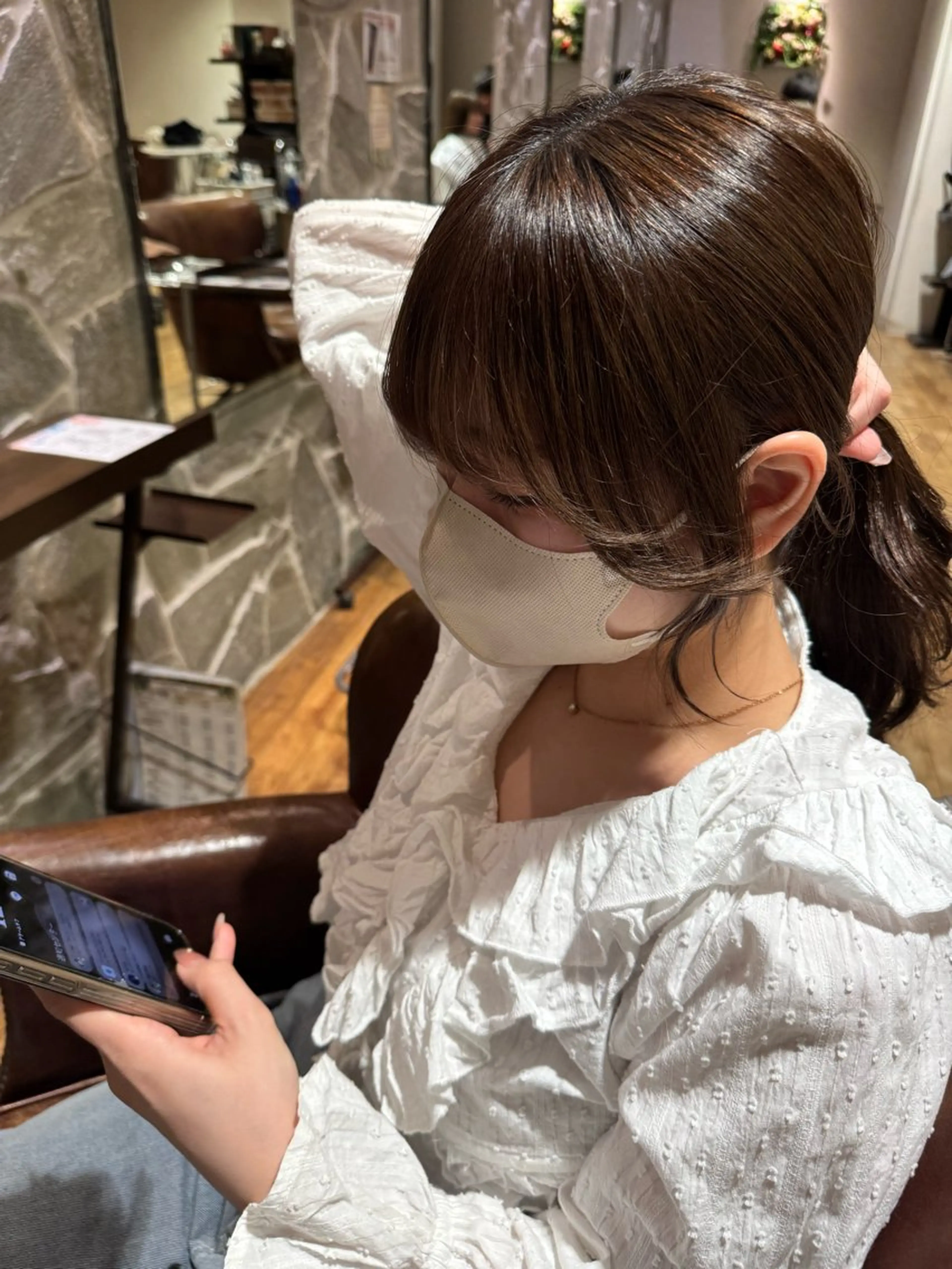 ミディアム 顔周りカット カット ヘアカラー 🦭うるツヤ髪 /藤本和明🦭のヘアスタイル