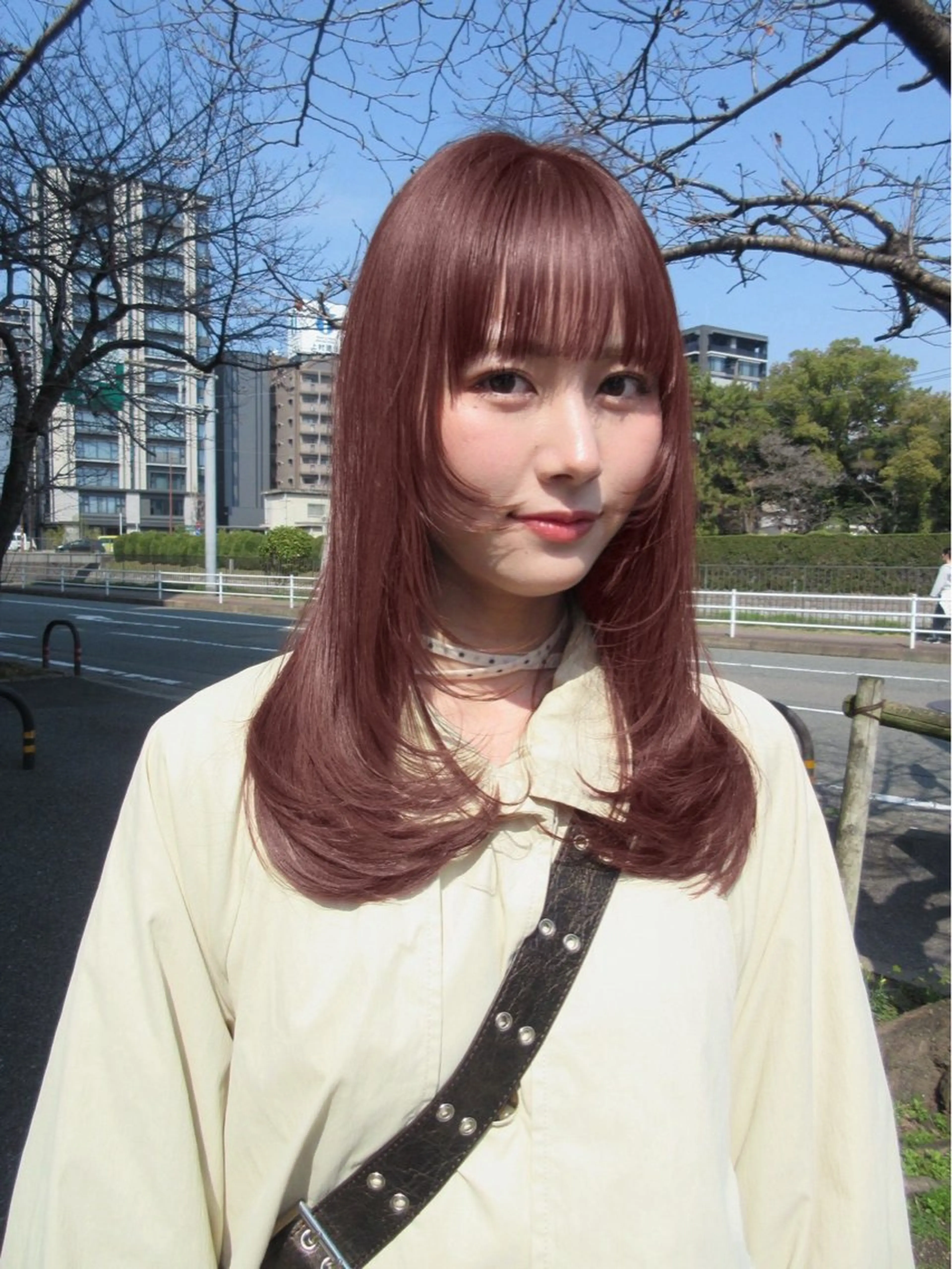 ロング カラー ピンクカラー 髪質改善 トリートメント カット ヘアカラー トリートメント qpula クプラのヘアスタイル