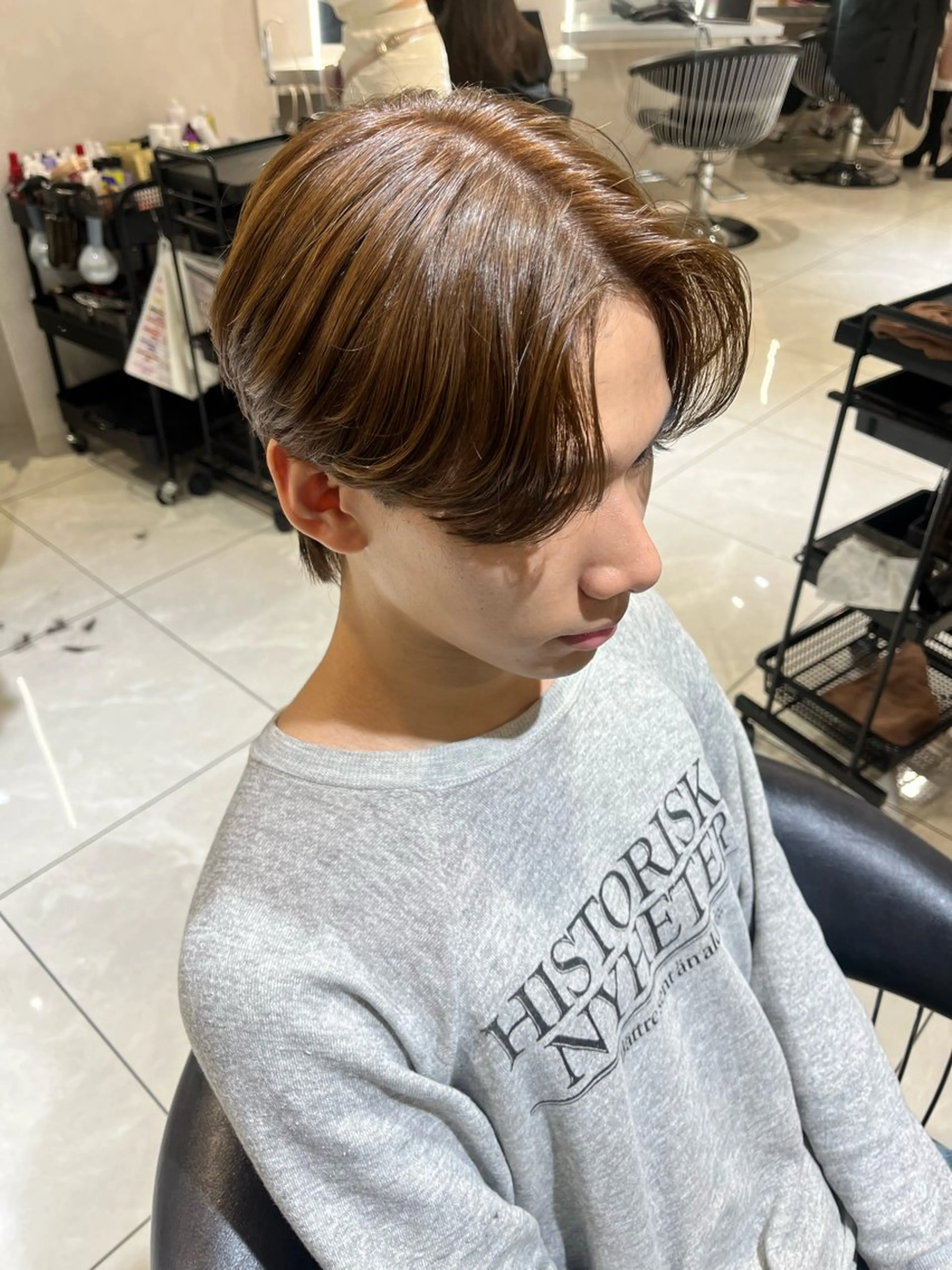 カラー メンズ カット ヘアカラー メンズセンターパート 池袋/wakanaのヘアスタイル