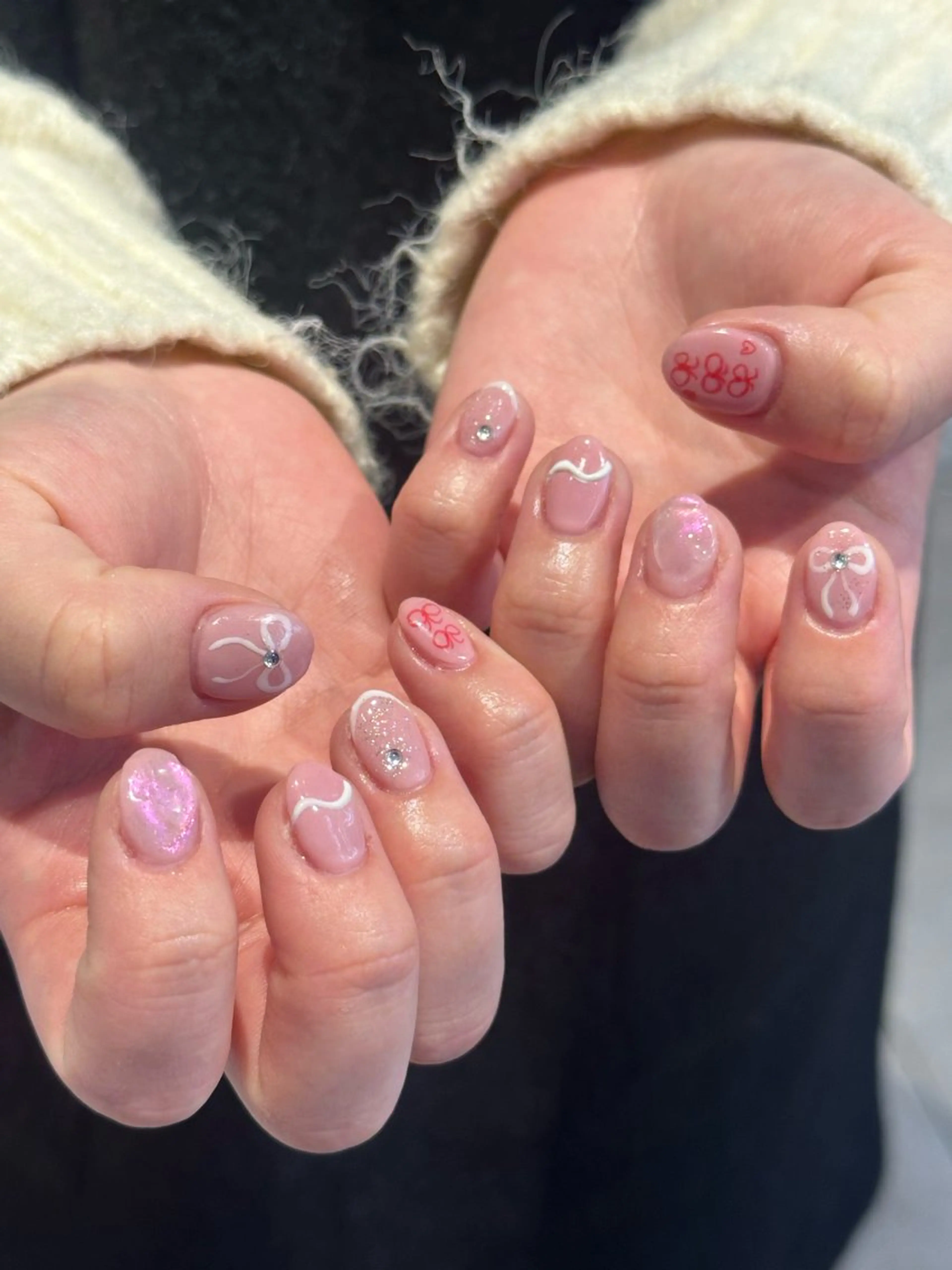 ネイル ハンドネイル 🎀韓国レイヤー特化 🎀ベージュ/ミクのヘアスタイル