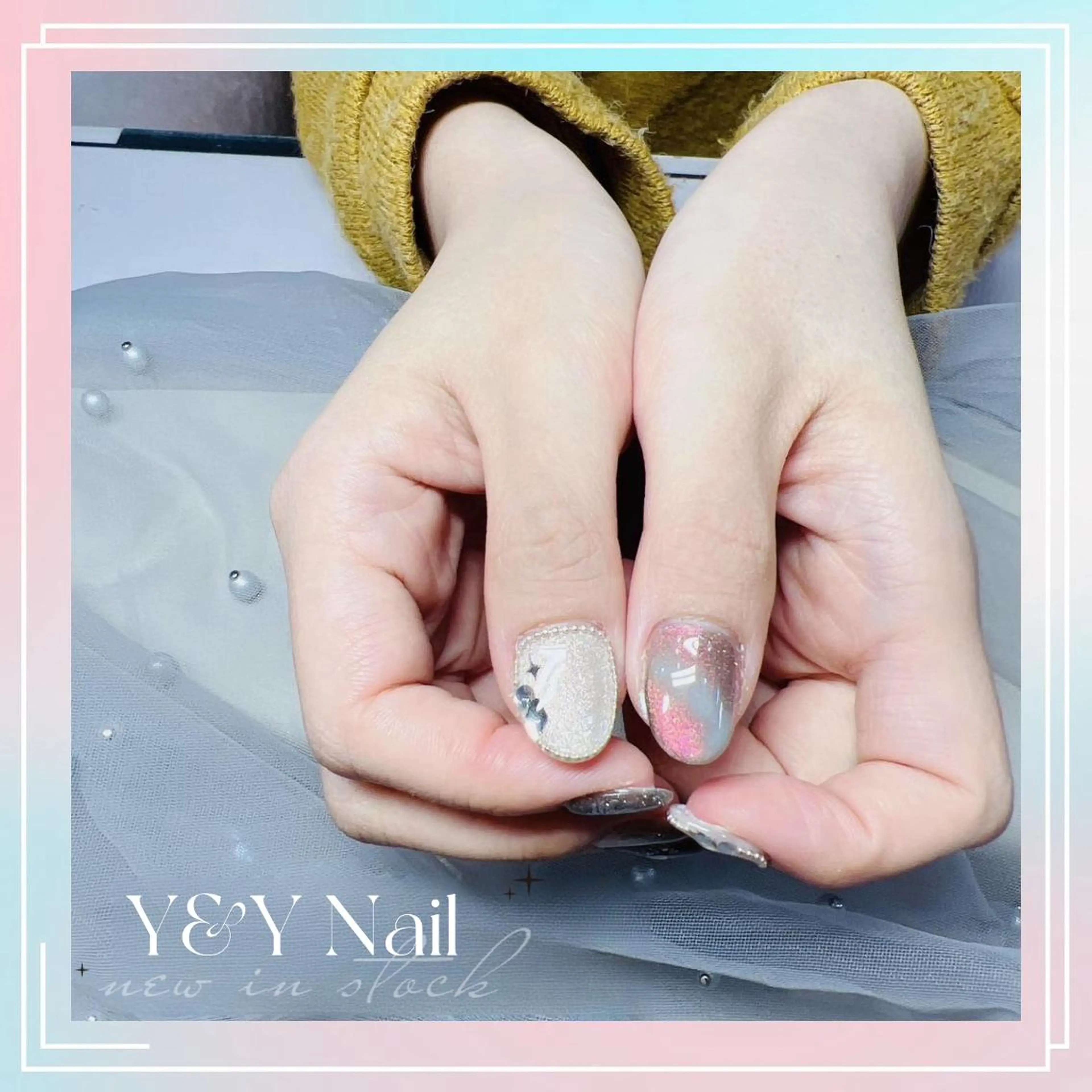 ★【HAND 2本やり放題】ワンカラー + 2本アート (追加/持込み🆗)の写真