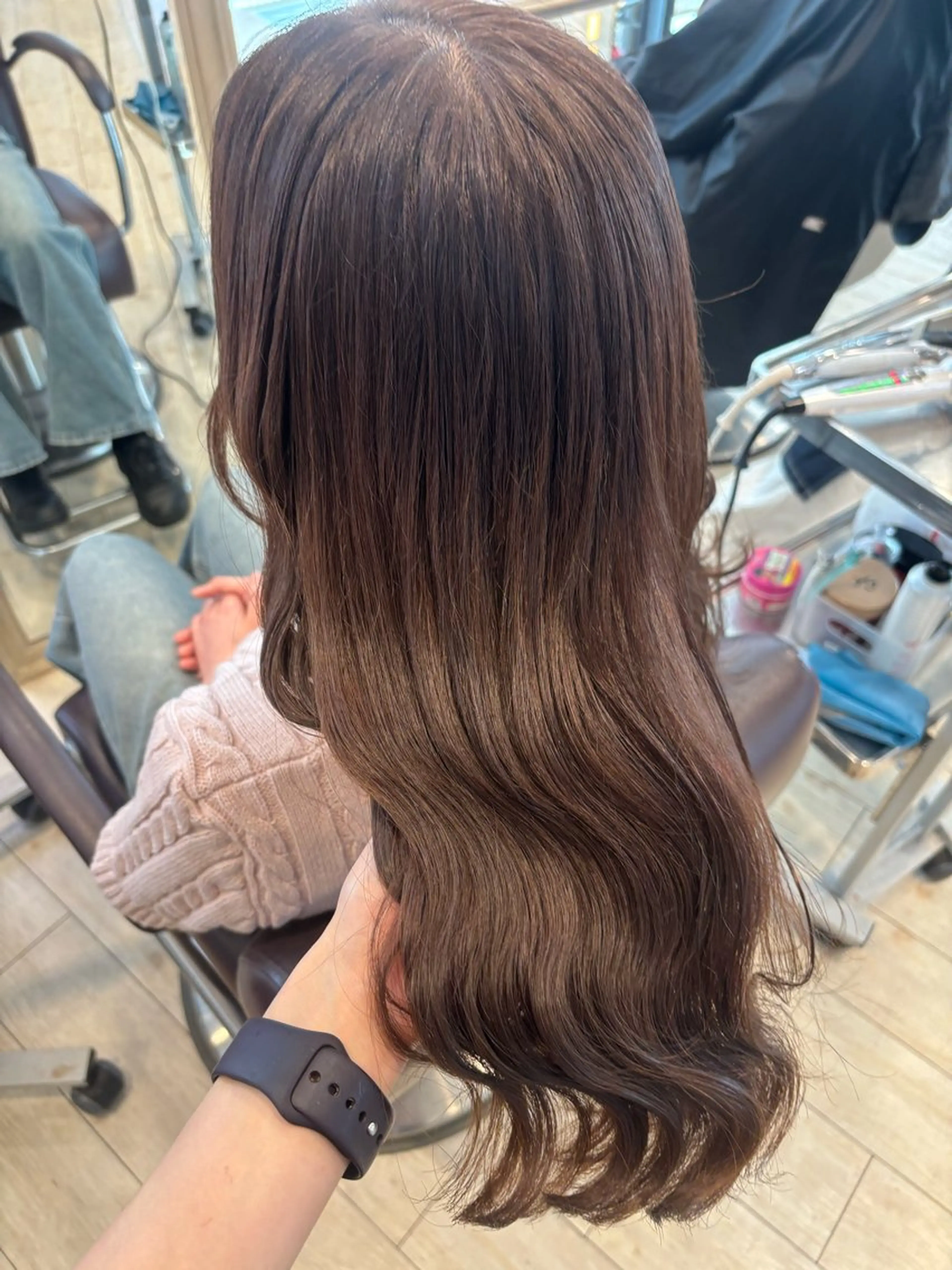 ロング カラー トリートメント 羽エクステ/シール エクステ/横浜駅5分のヘアスタイル