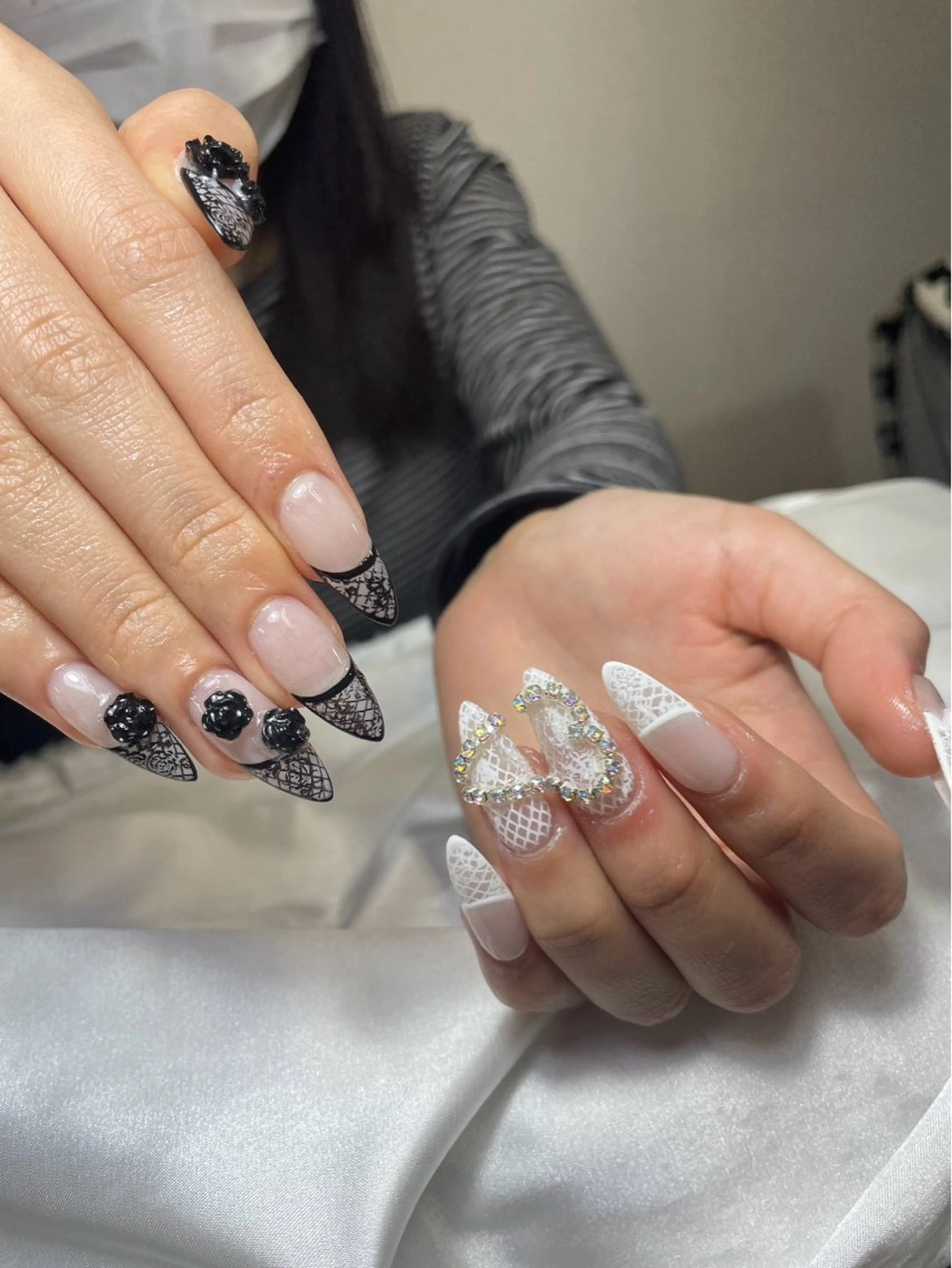 ネイル チークネイル 桜ネイル 長さ出し フットネイル ジェルネイル ハンドネイル XIINH NAIL SALONのネイルデザイン