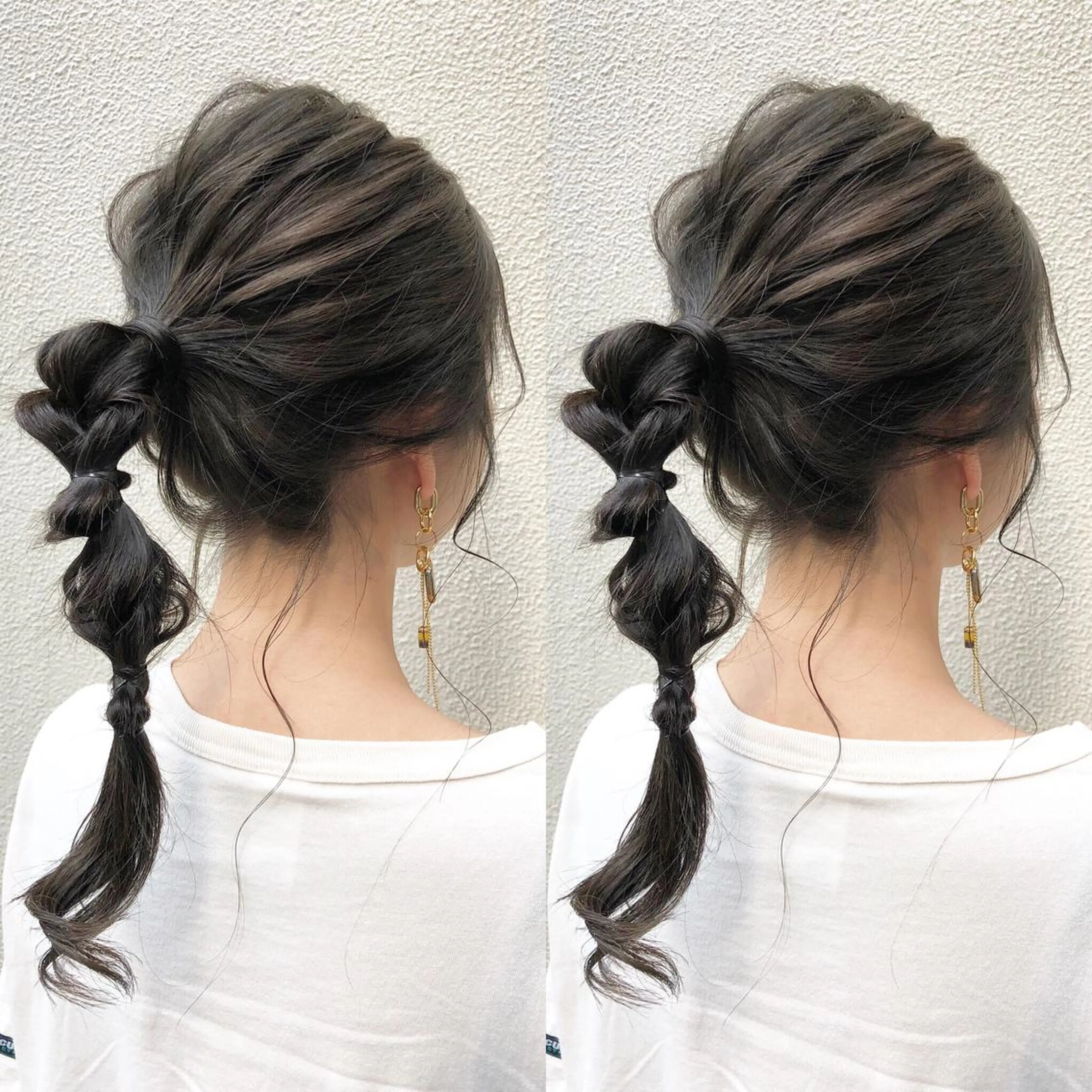 セミロング カラー グレージュ オリーブグレージュ オリーブグレー ヘアカラー ツキノキ ミナのヘアスタイル