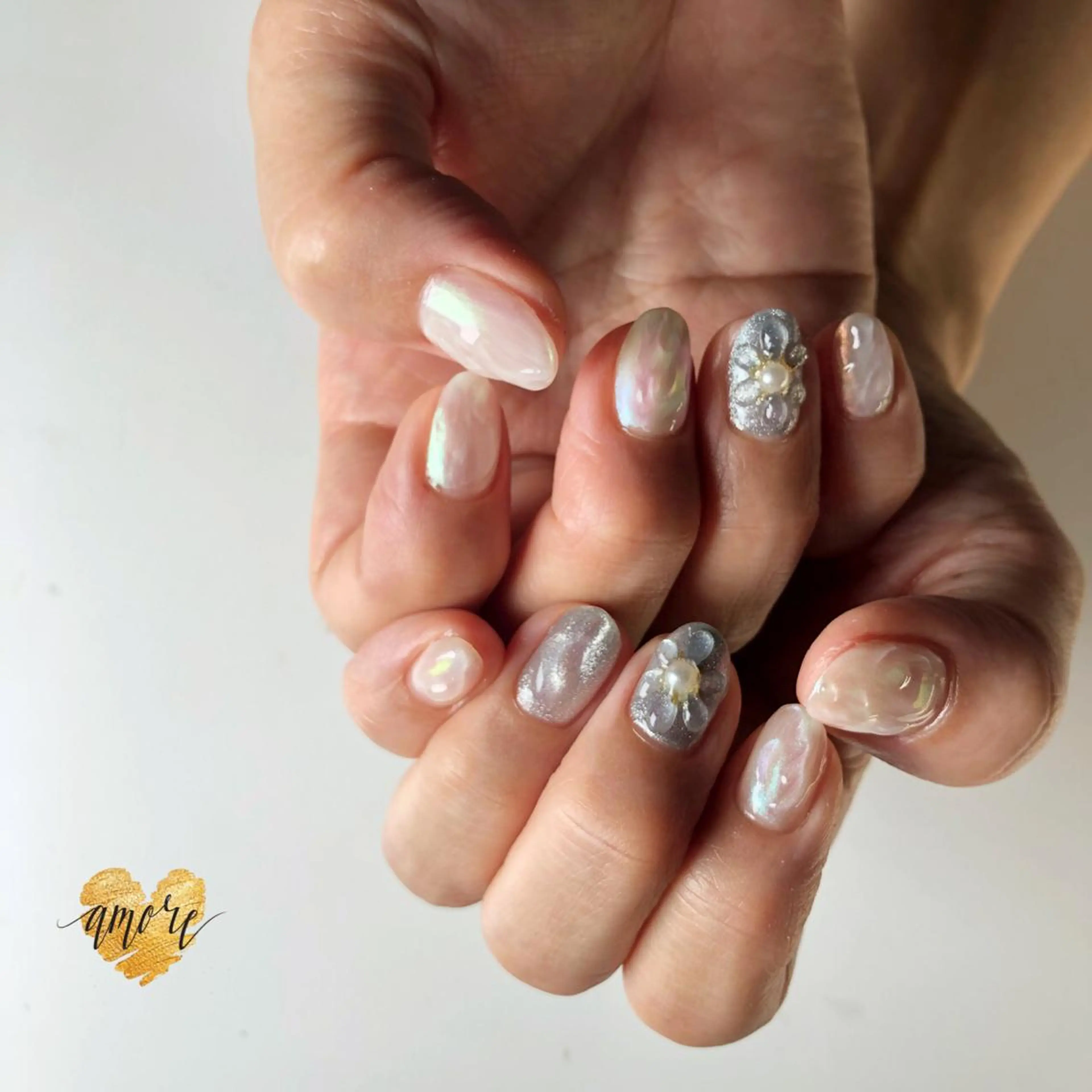 ネイル アートネイル クリアネイル ジェルネイル 氷ネイル・うるうるネイル マグネットネイル You kyehwaのネイルデザイン