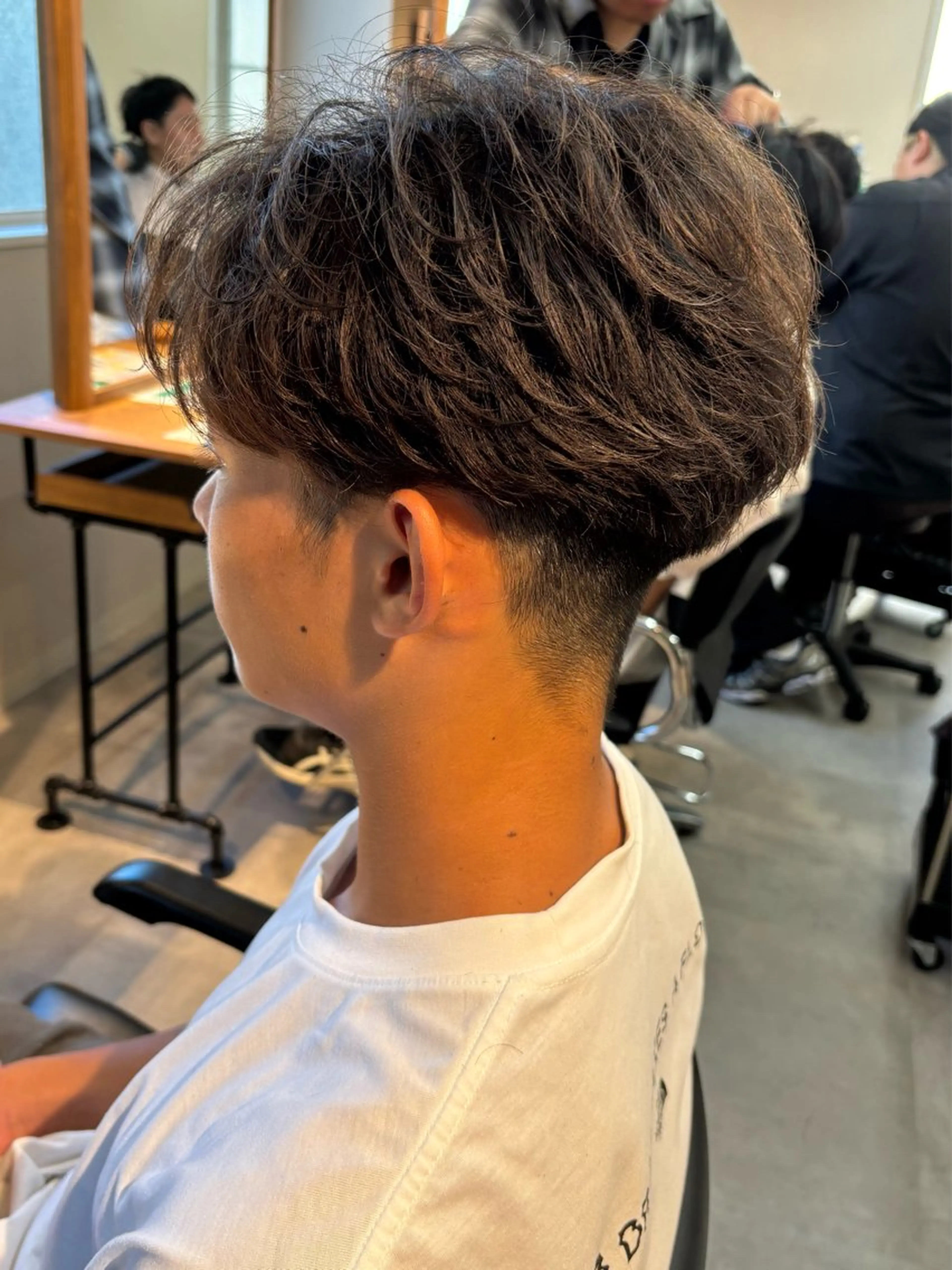 メンズ カット フェザーパーマ/短髪 /メンズカット/保立のヘアスタイル