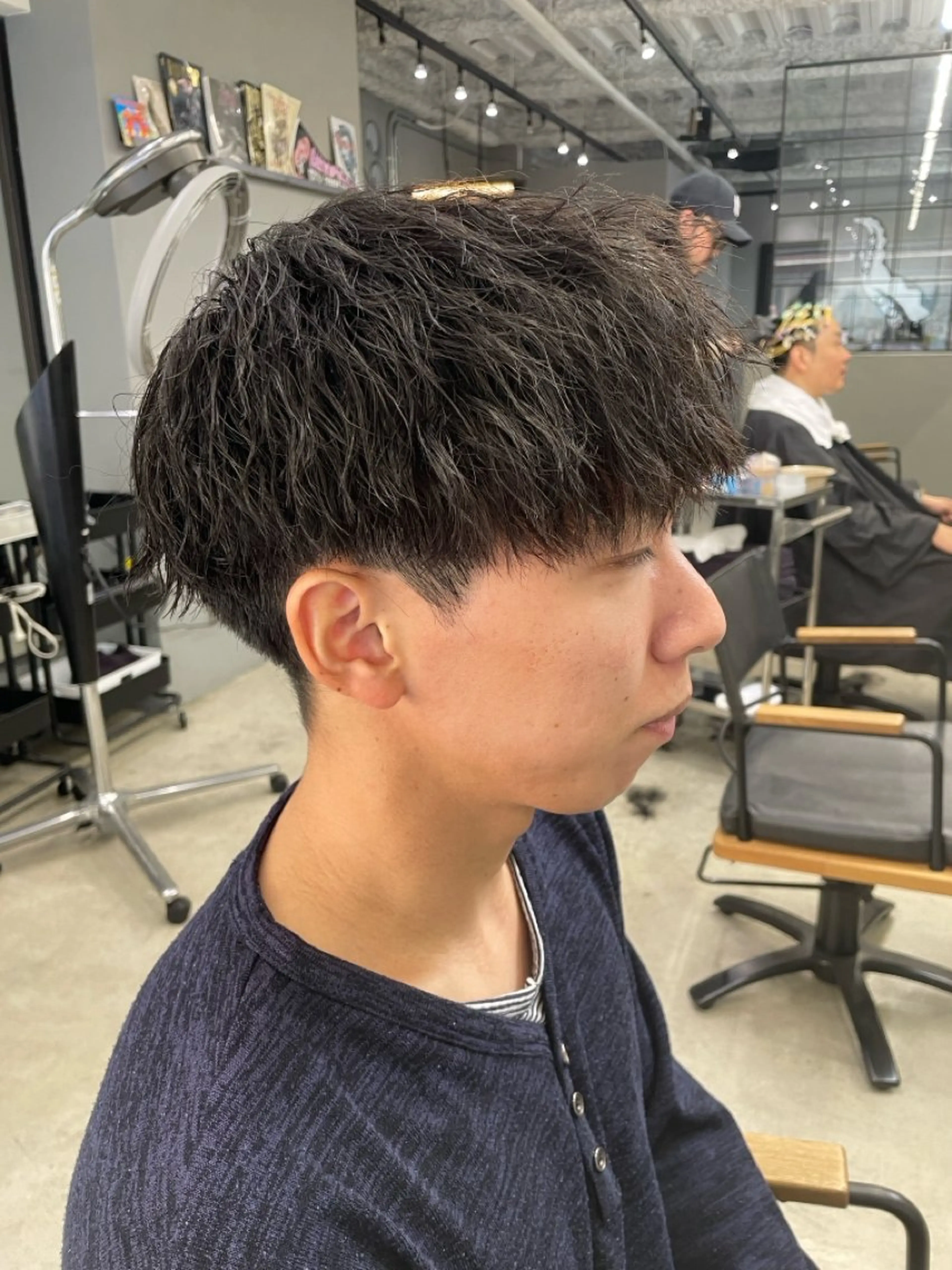 ショート パーマ メンズ カット パーマ メンズ専門サロン wokeのヘアスタイル