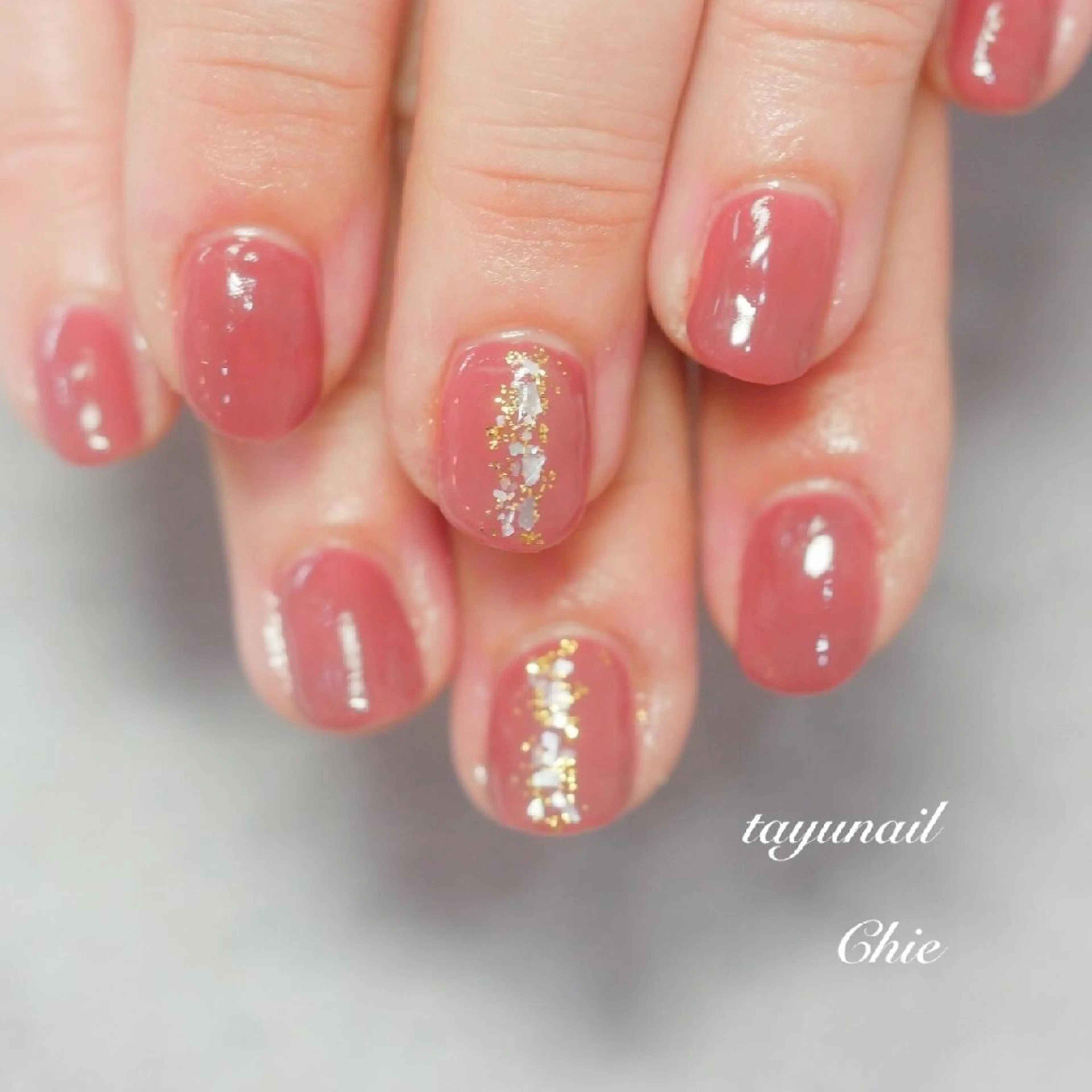 ネイル ブルー ジェルネイル キラキラネイル パラジェル ショートネイル ネイルサロン・ネイルスクール　たゆnail所属・ネイルサロン 【たゆnail】のネイルデザイン