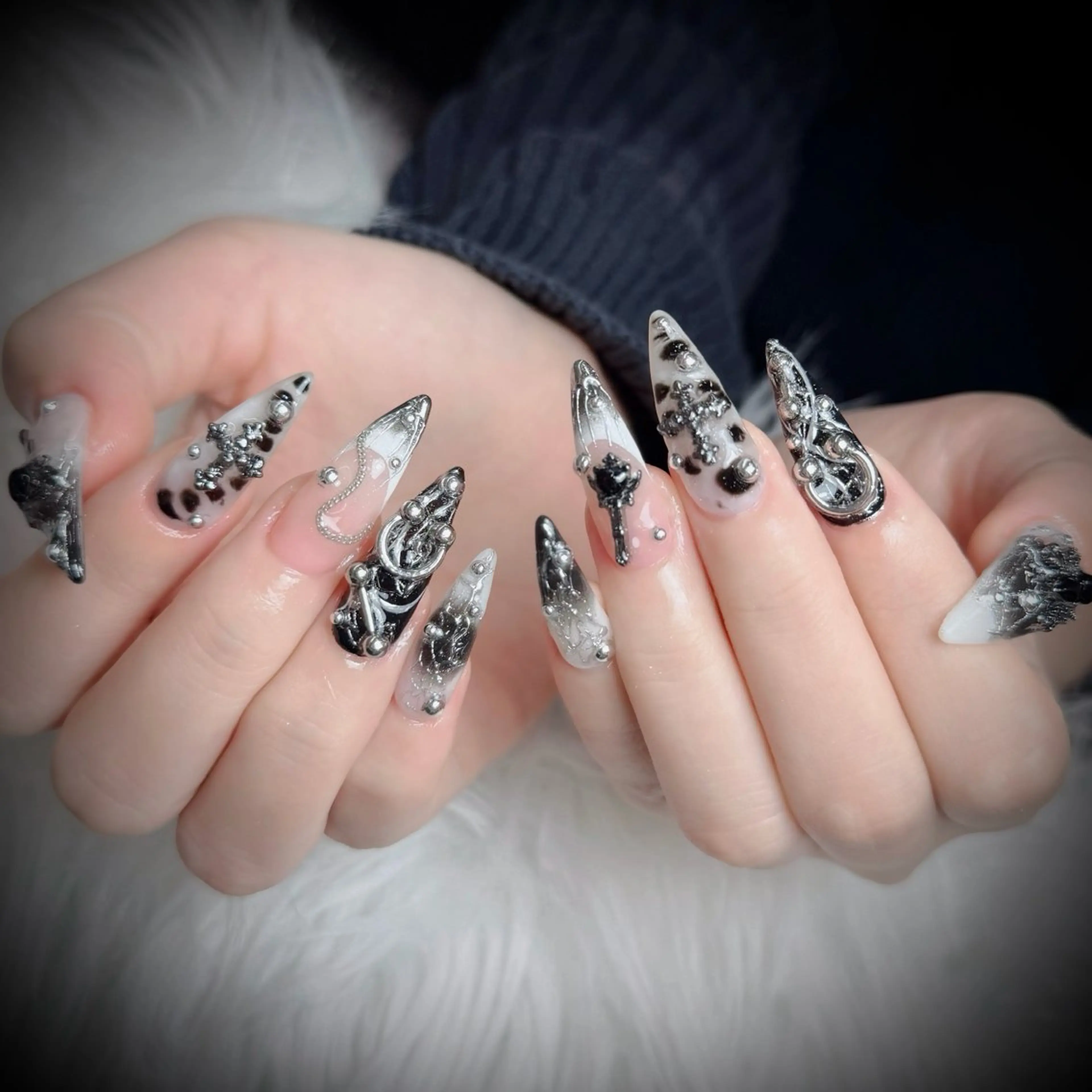 ネイル アートネイル フレンチネイル ジェルネイル 韓国ネイル マグネットネイル ハンドネイル Lenie Nail Okuboのネイルデザイン