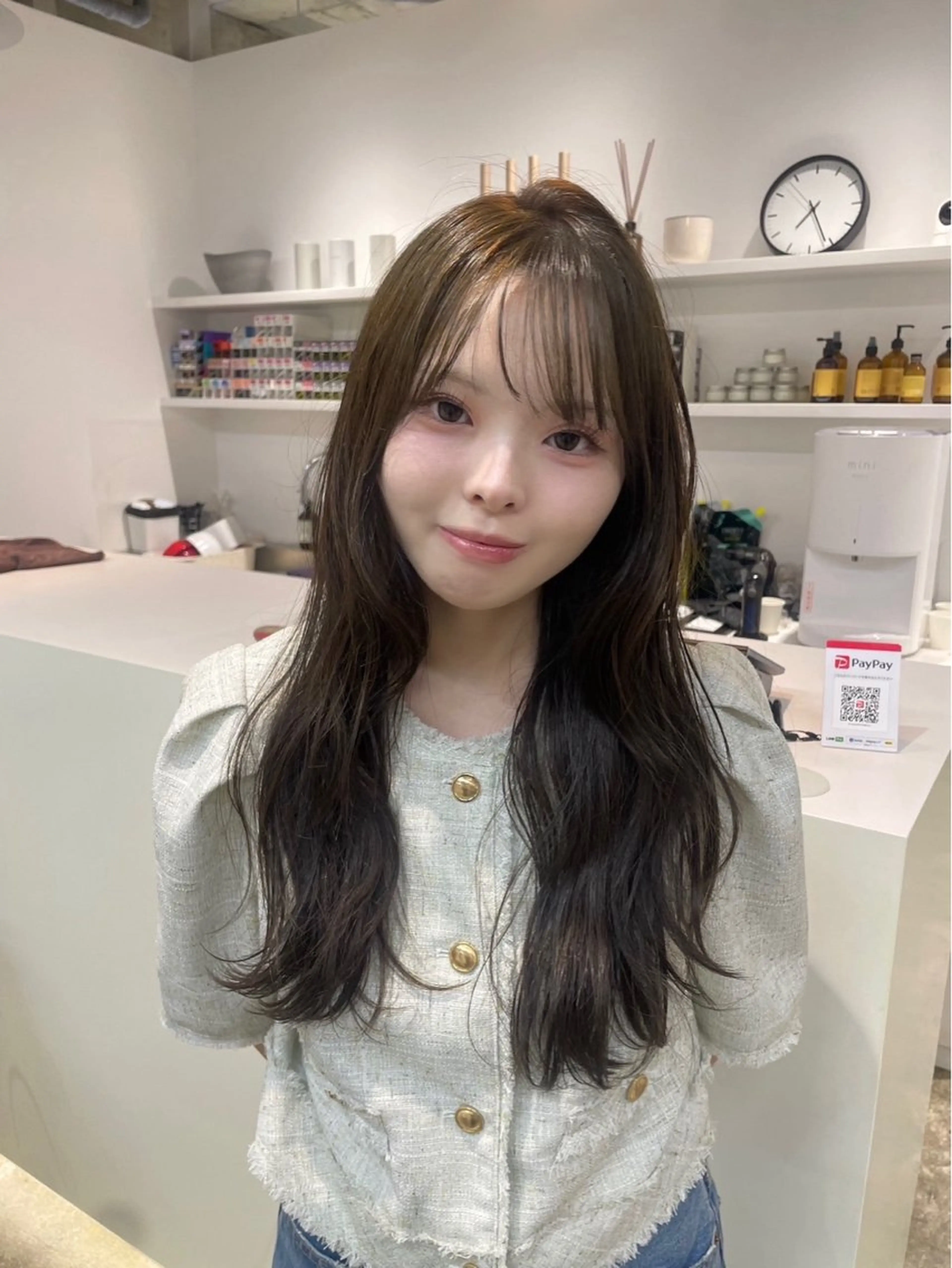 ロング カラー カット ヘアカラー トリートメント 𝘚𝘶𝘻𝘶 𓂃𓈒𓏸のヘアスタイル