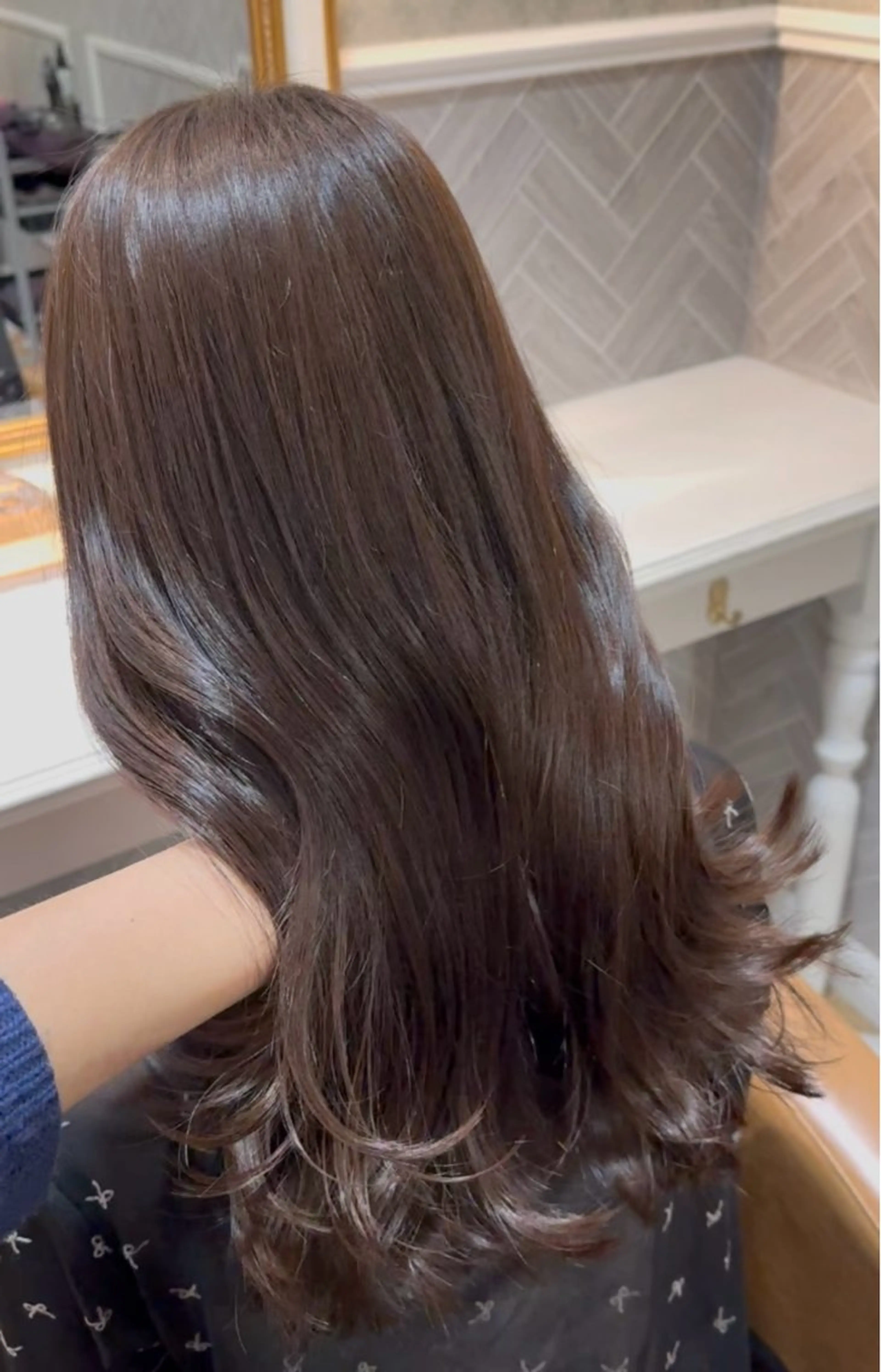 ロング カット ヘアカラー レイヤー/顔周り /ボブ/銀座/サラのヘアスタイル